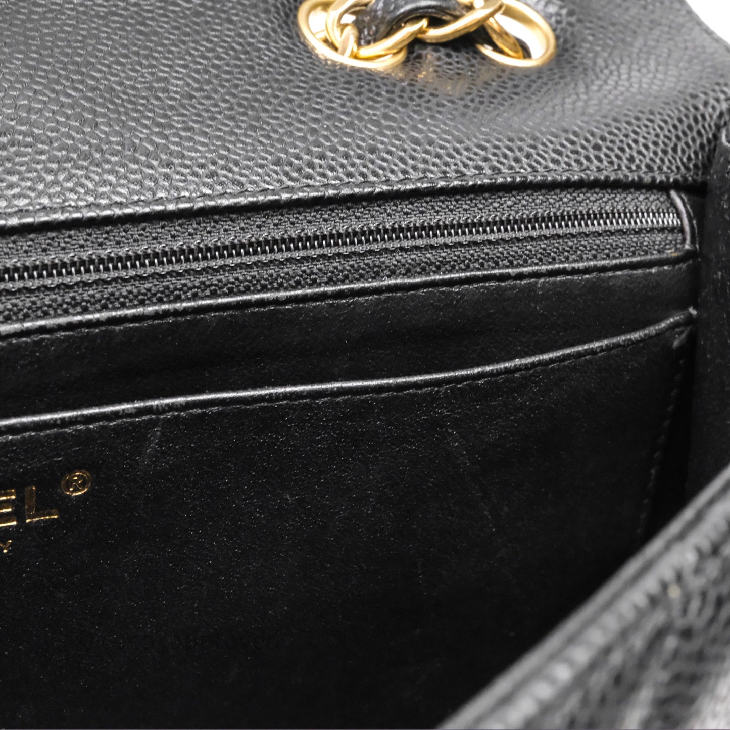 Chanel Jumbo Single Flap Black Caviar Gold Hardware⁣⁣