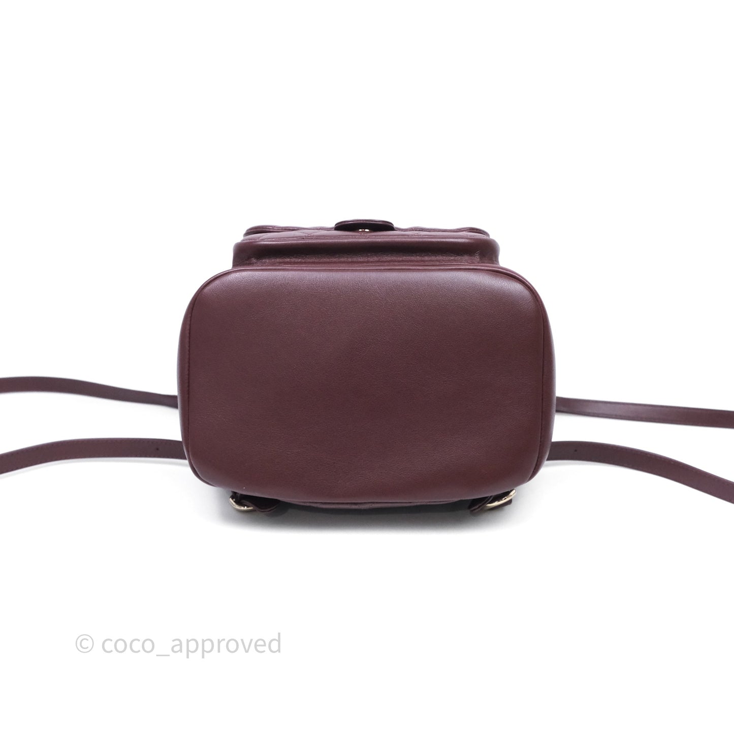 Chanel Quilted Large Duma Drawstring Backpack Bordeaux Calfskin Light Gold Hardware