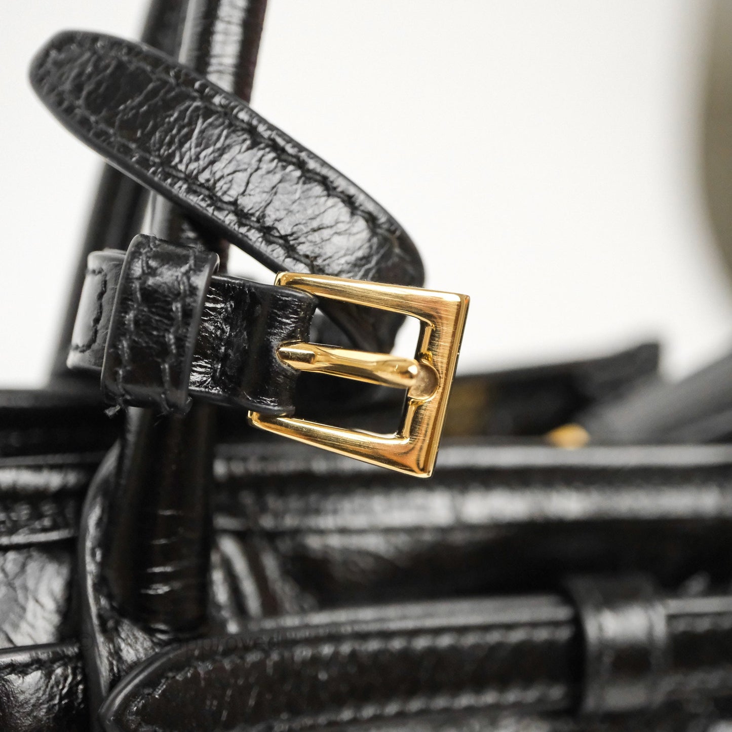 Prada Bonnie Medium Leather Handbag Black