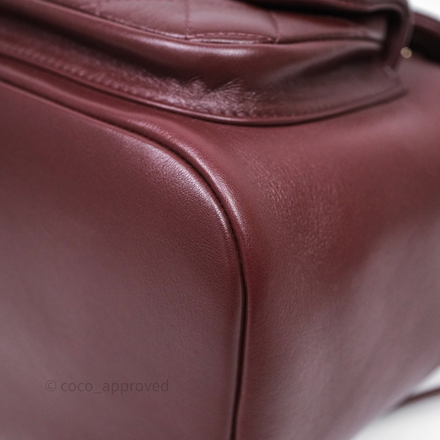 Chanel Quilted Large Duma Drawstring Backpack Bordeaux Calfskin Light Gold Hardware