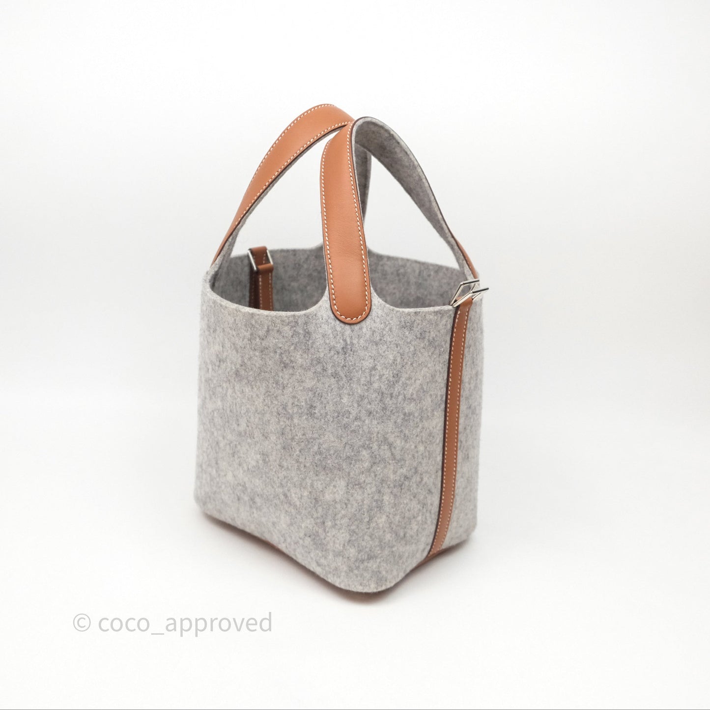 Hermès Picotin 18 Gris Clair/ Gold Wool Feutre Swift Palladium Hardware