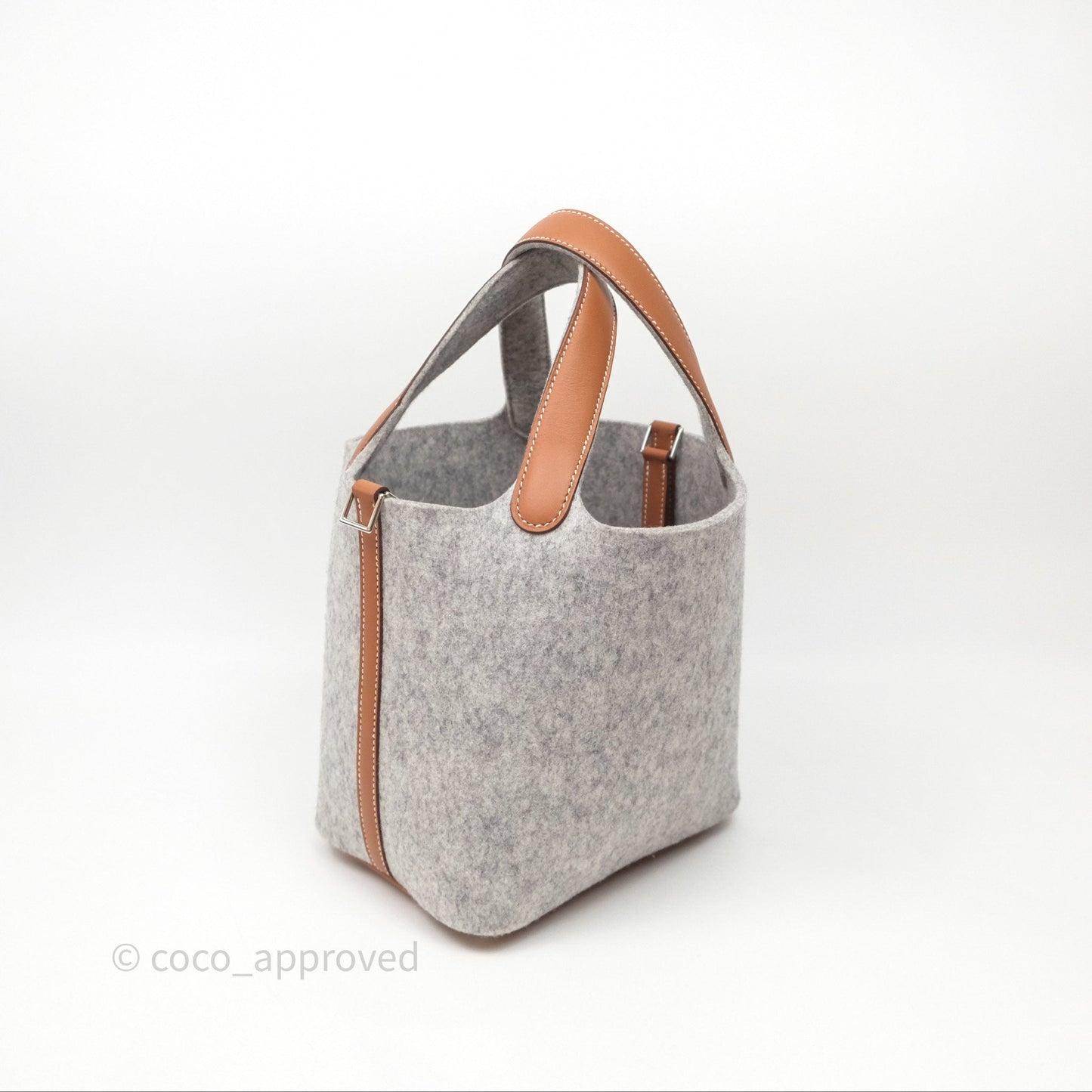 Hermès Picotin 18 Gris Clair/ Gold Wool Feutre Swift Palladium Hardware