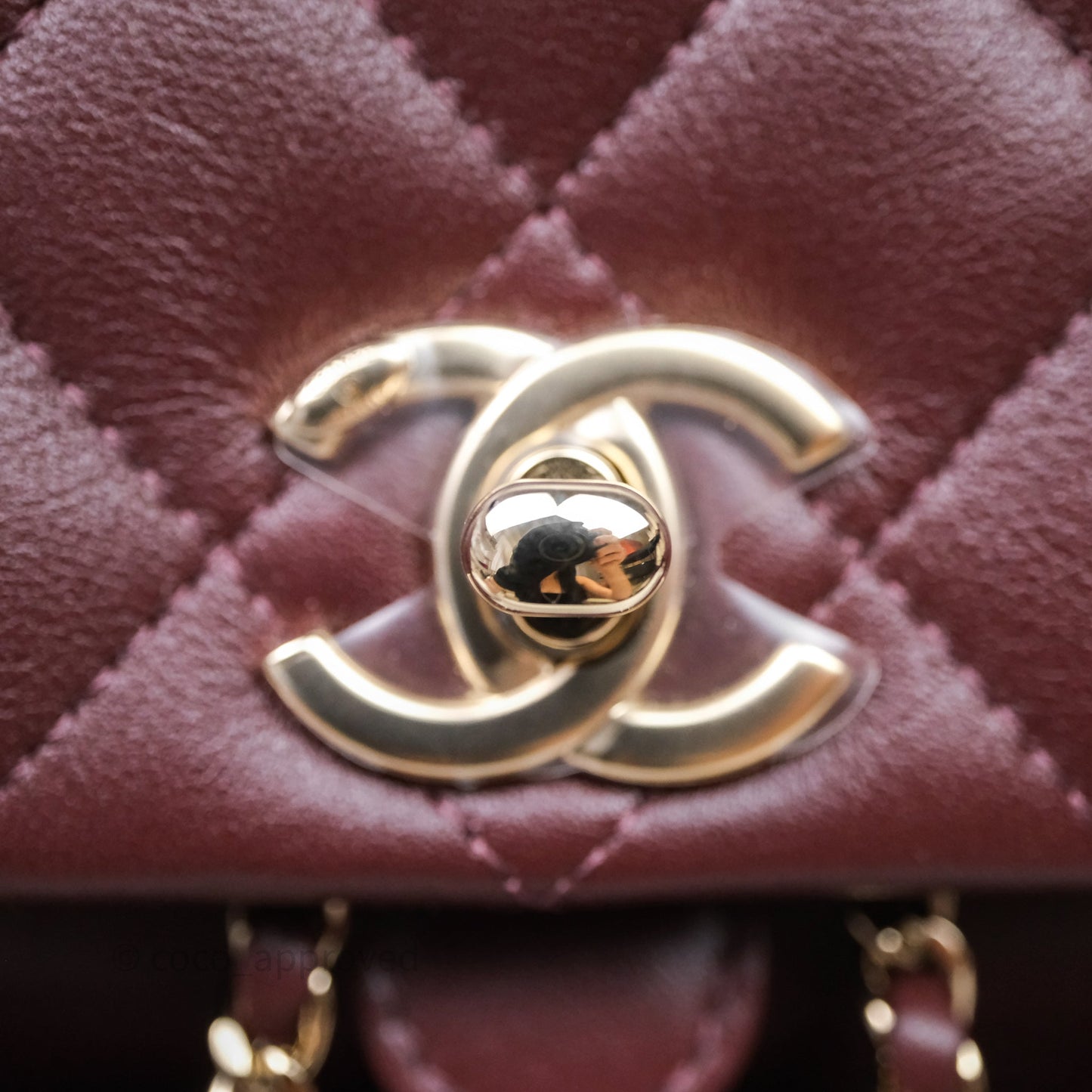 Chanel Quilted Large Duma Drawstring Backpack Bordeaux Calfskin Light Gold Hardware