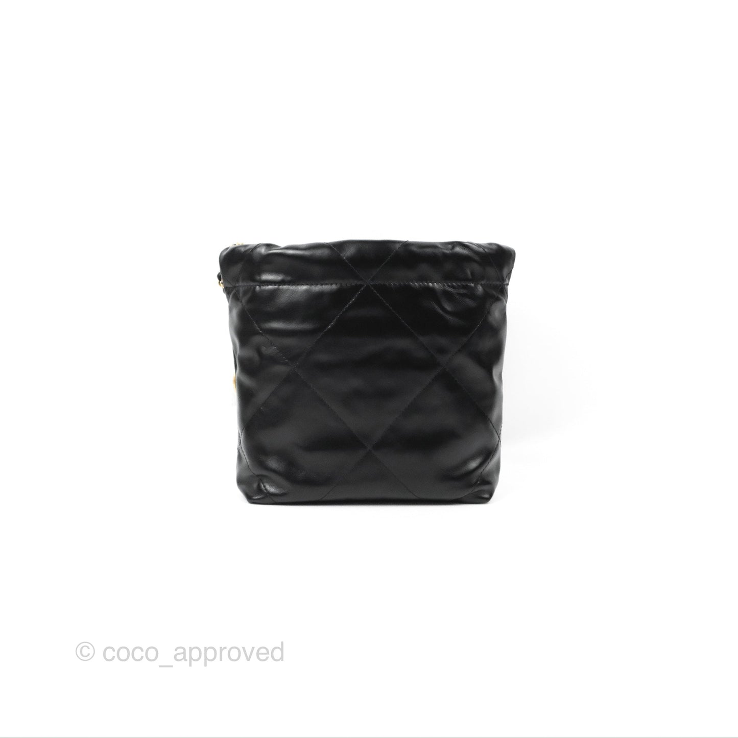 Chanel 22 Mini Bag Black Crumpled Calfskin