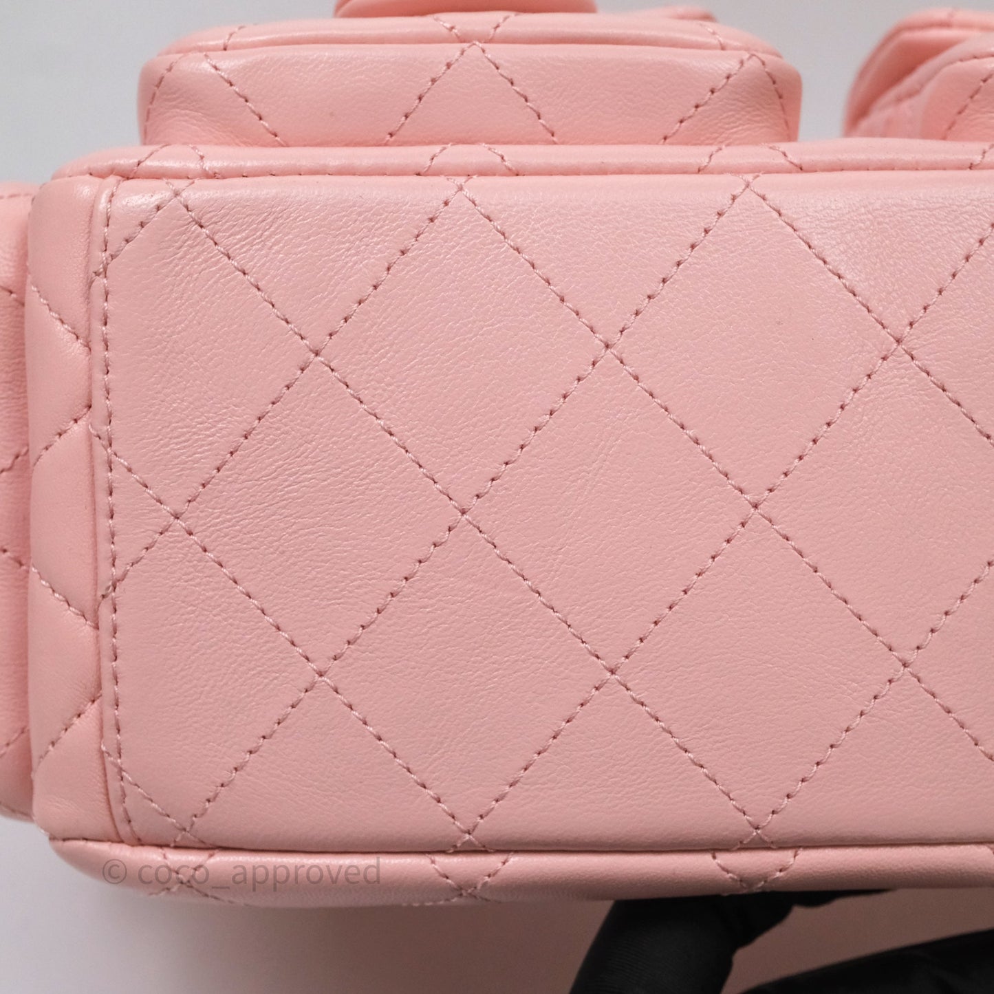 Chanel Small Quilted Trendy Double Pocket Hobo Pink Lambskin Aged Gold Hardware