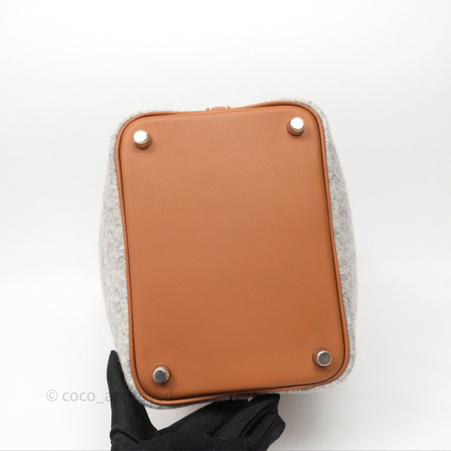 Hermès Picotin 18 Gris Clair/ Gold Wool Feutre Swift Palladium Hardware