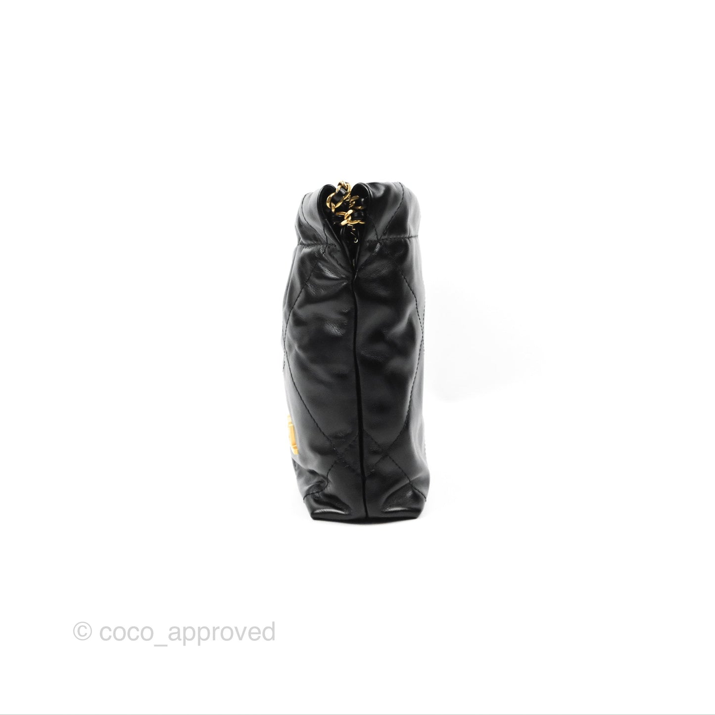 Chanel 22 Mini Bag Black Crumpled Calfskin