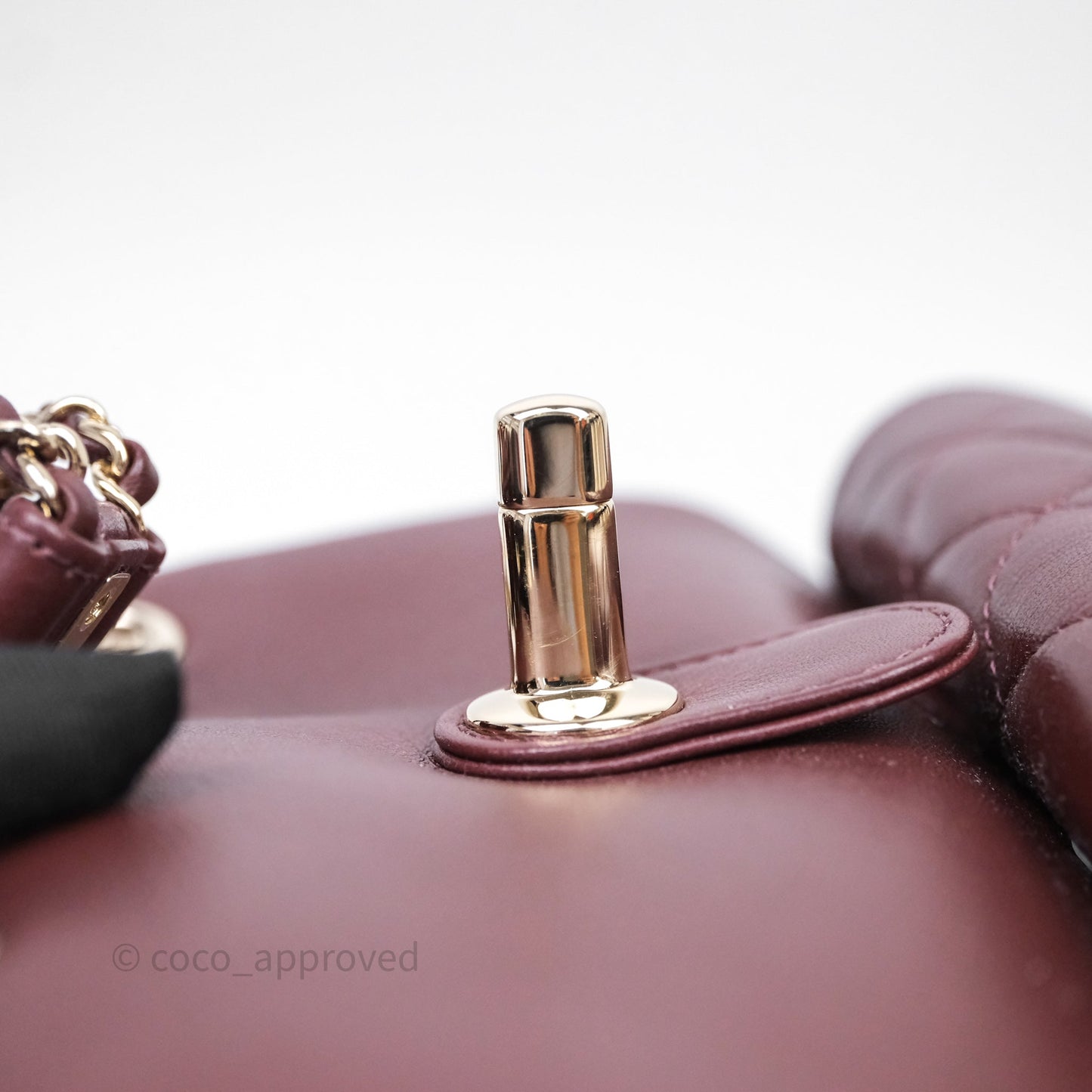 Chanel Quilted Large Duma Drawstring Backpack Bordeaux Calfskin Light Gold Hardware