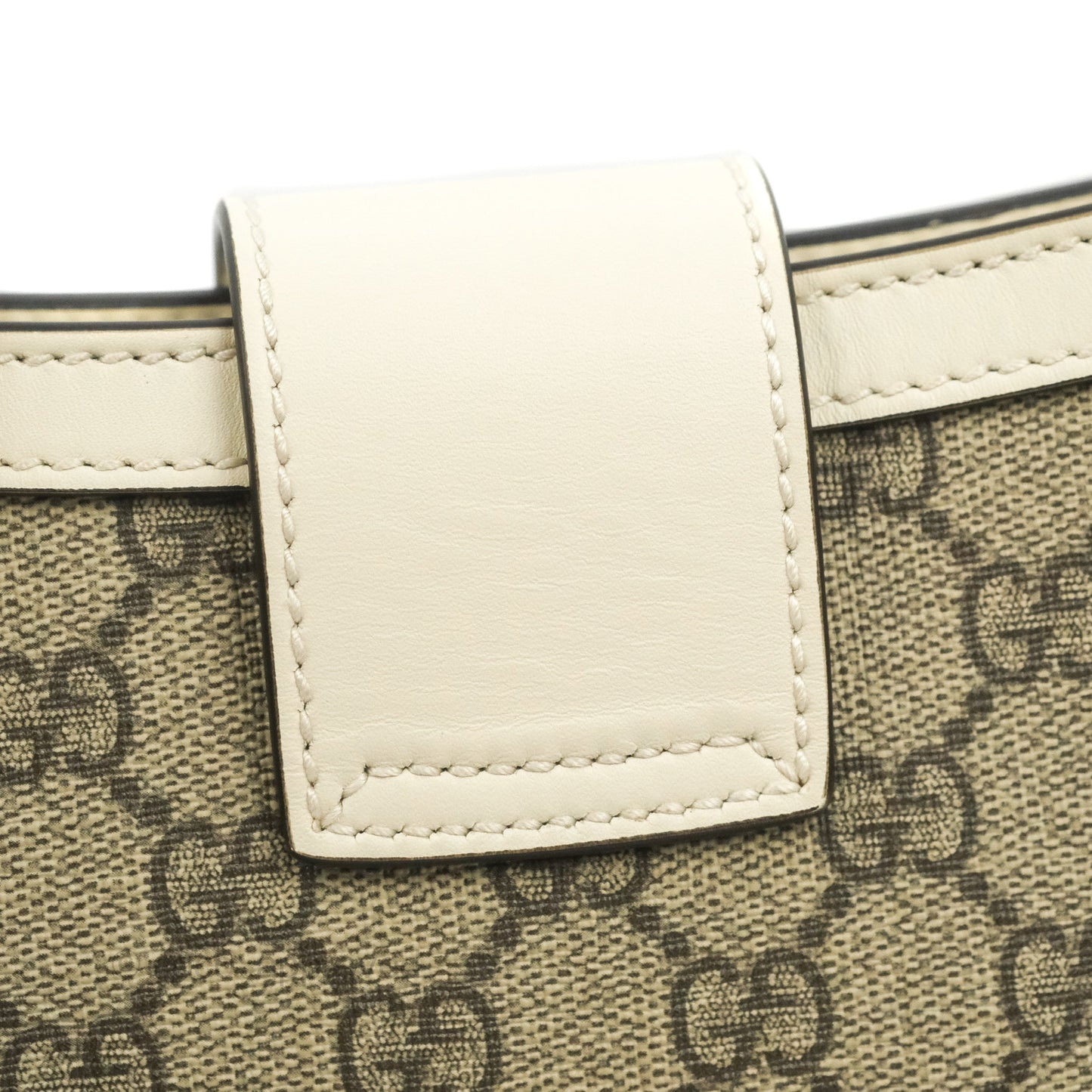 Gucci Small Padlock Shoulder Bag GG Supreme Canvas White