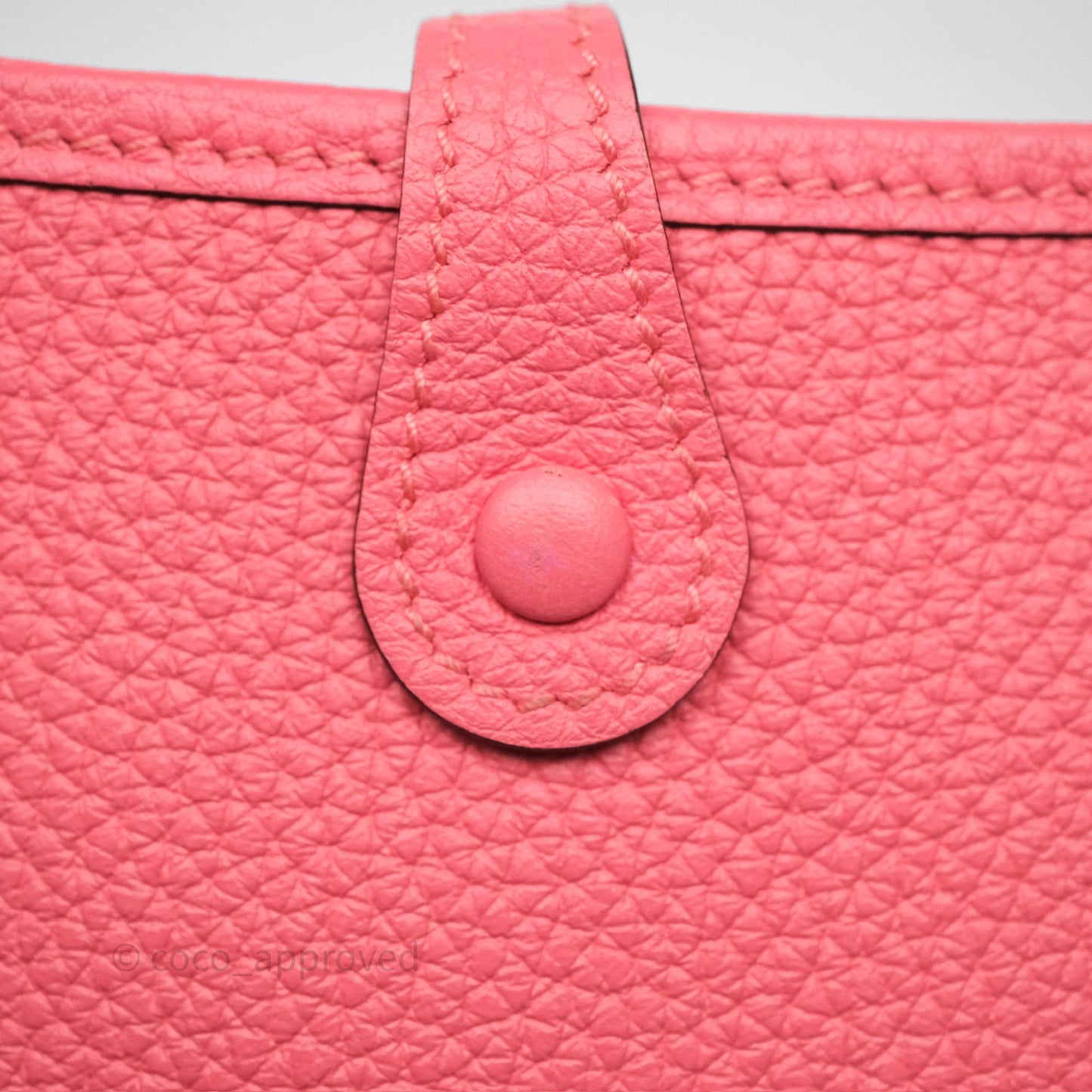 Hermès Mini Evelyne 16 Rose Azalée 8W Clemence Palladium Hardware