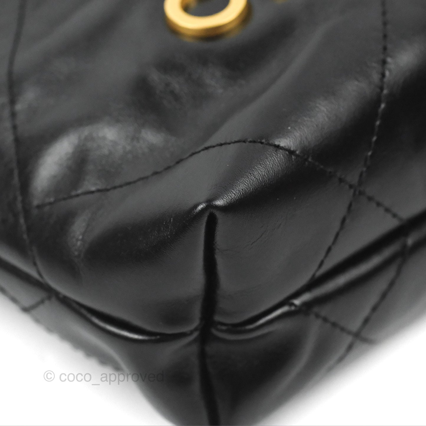 Chanel 22 Mini Bag Black Crumpled Calfskin