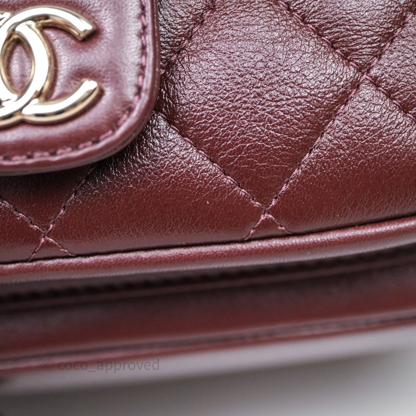 Chanel Quilted Large Duma Drawstring Backpack Bordeaux Calfskin Light Gold Hardware
