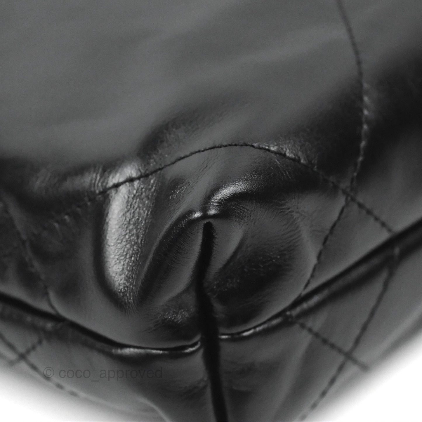 Chanel 22 Mini Bag Black Crumpled Calfskin