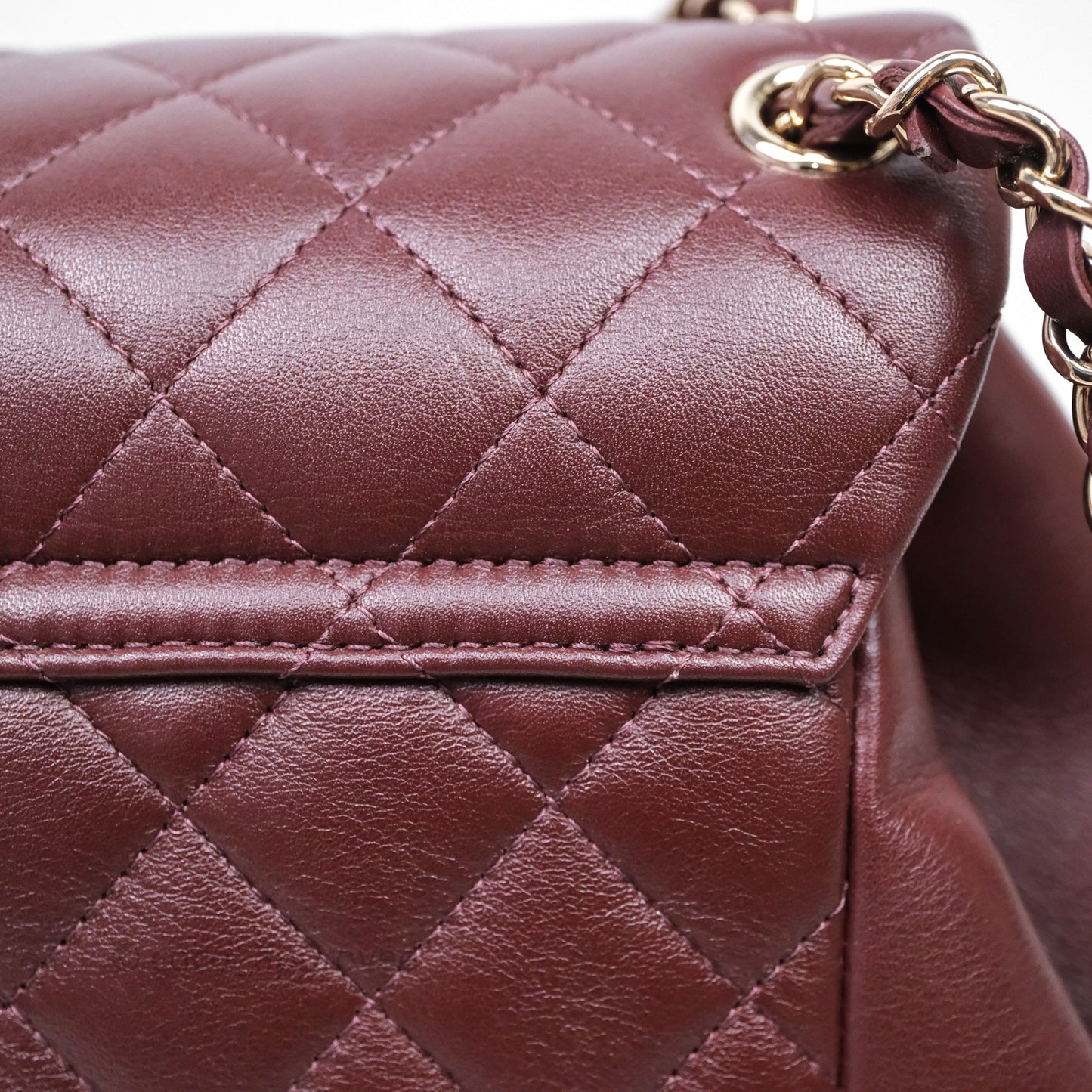 Chanel Quilted Large Duma Drawstring Backpack Bordeaux Calfskin Light Gold Hardware