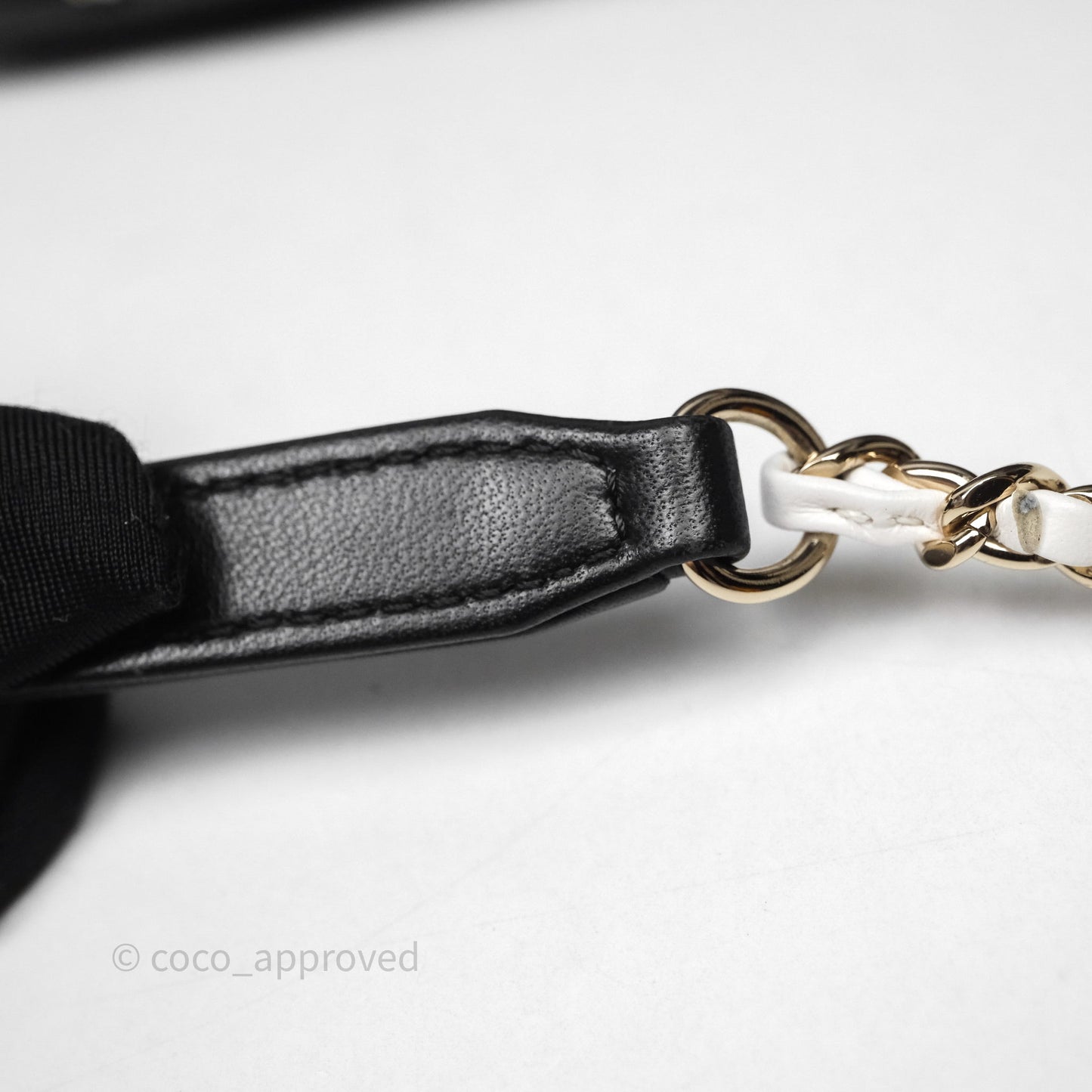 Chanel Small Entwined Chain Flap Black Lambskin Gold Hardware