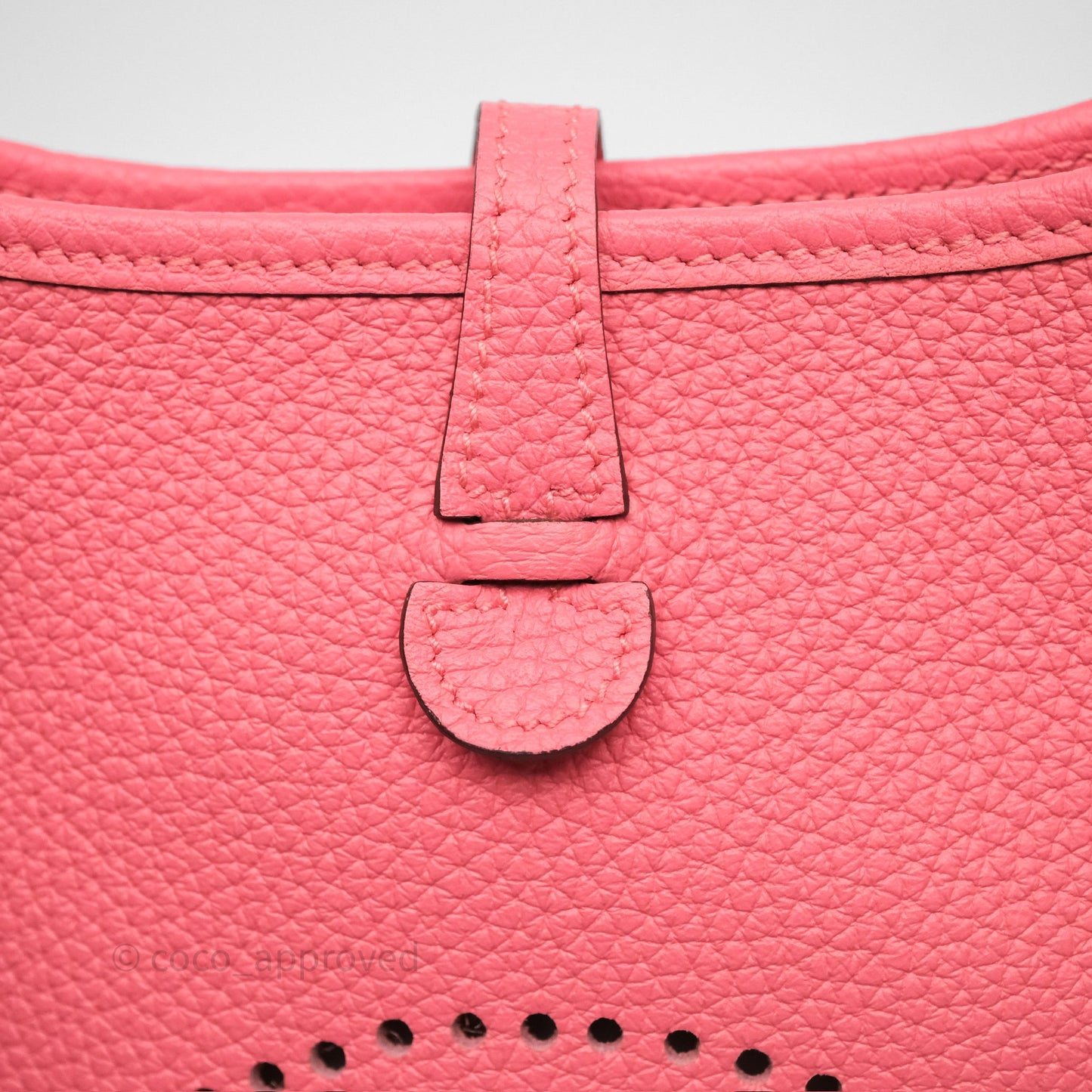 Hermès Mini Evelyne 16 Rose Azalée 8W Clemence Palladium Hardware