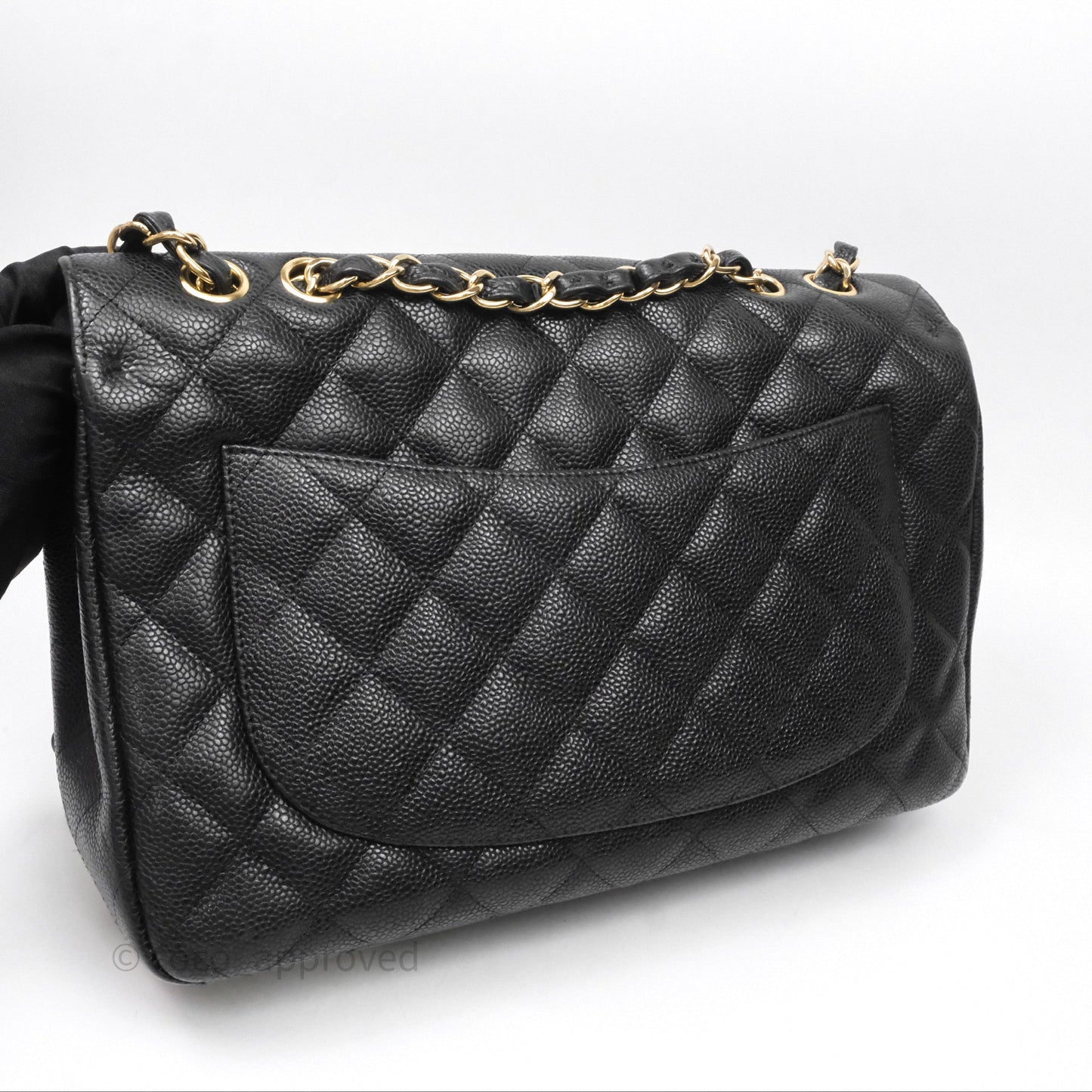 Chanel Jumbo Single Flap Black Caviar Gold Hardware⁣⁣