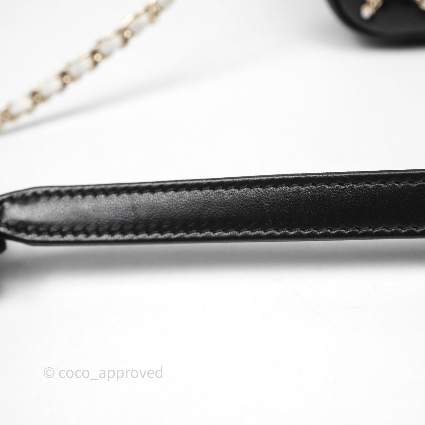 Chanel Small Entwined Chain Flap Black Lambskin Gold Hardware