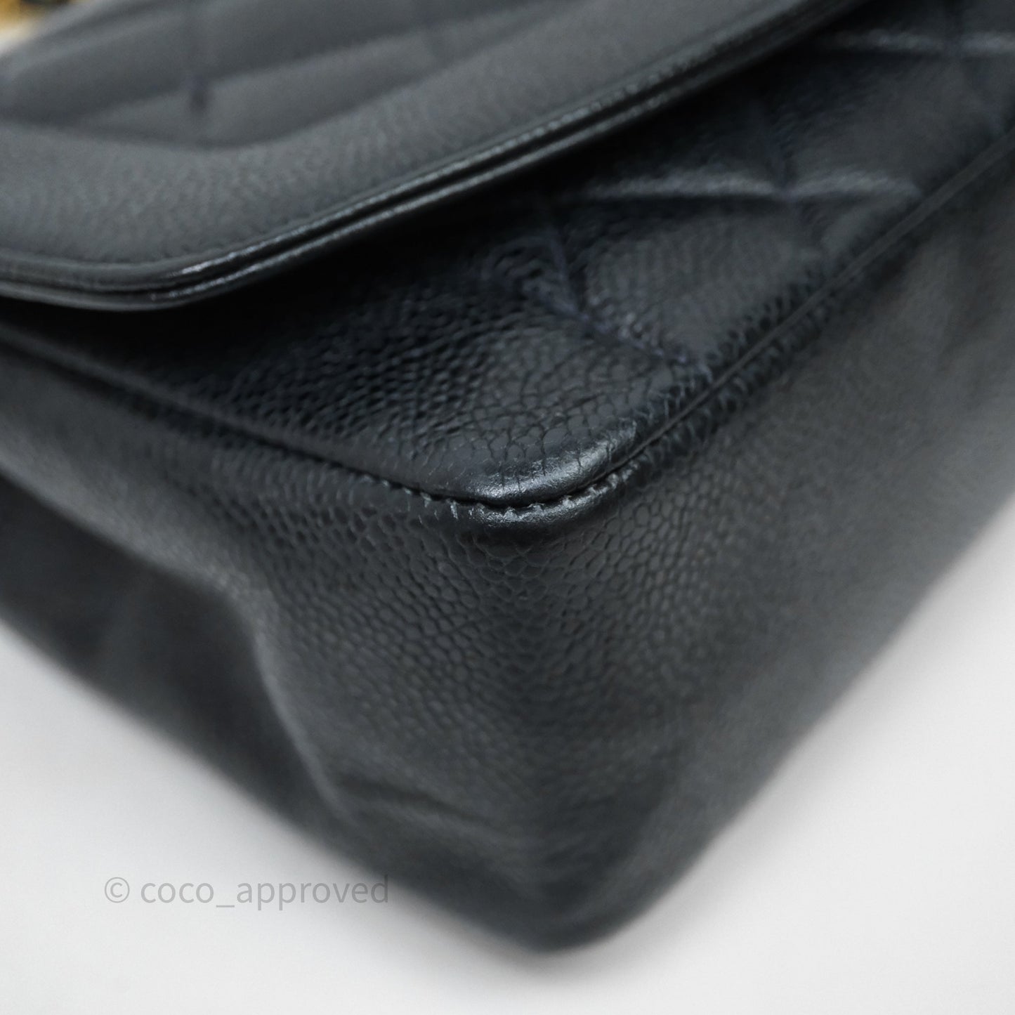 Chanel Vintage Medium Classic Diana Flap Bag Black Caviar 24K Gold Hardware