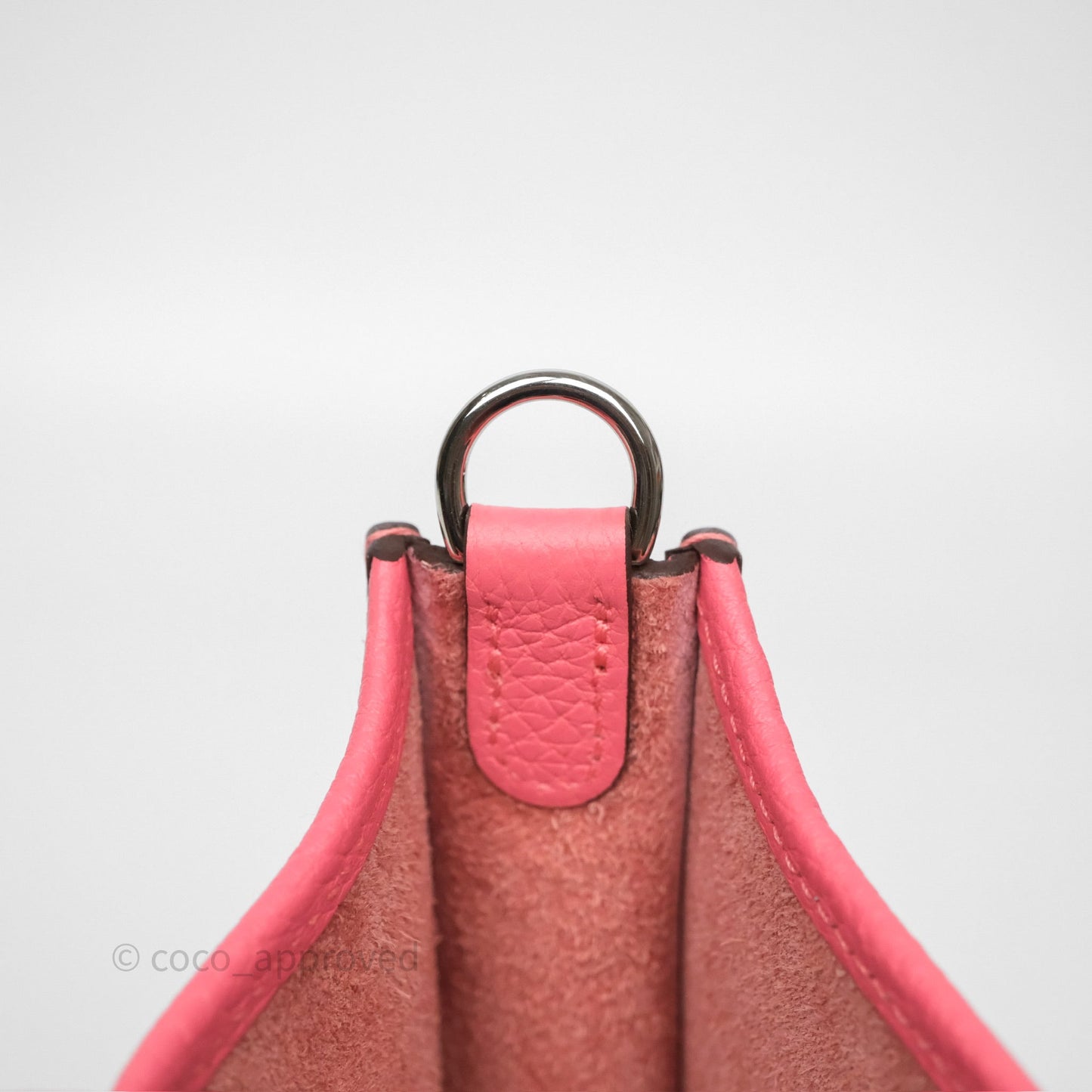 Hermès Mini Evelyne 16 Rose Azalée 8W Clemence Palladium Hardware