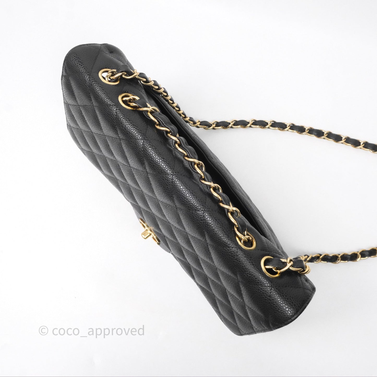 Chanel Jumbo Single Flap Black Caviar Gold Hardware⁣⁣
