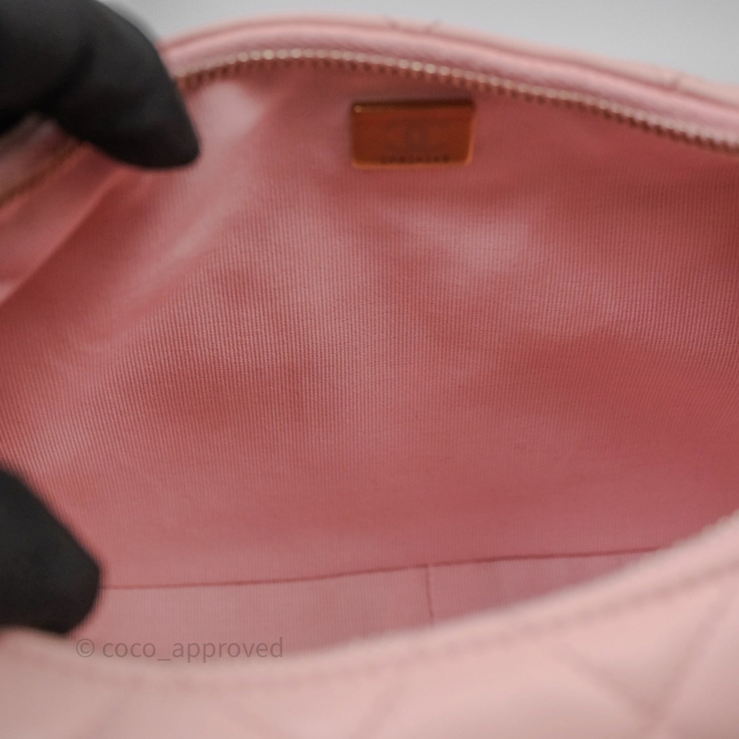 Chanel Small Quilted Trendy Double Pocket Hobo Pink Lambskin Aged Gold Hardware