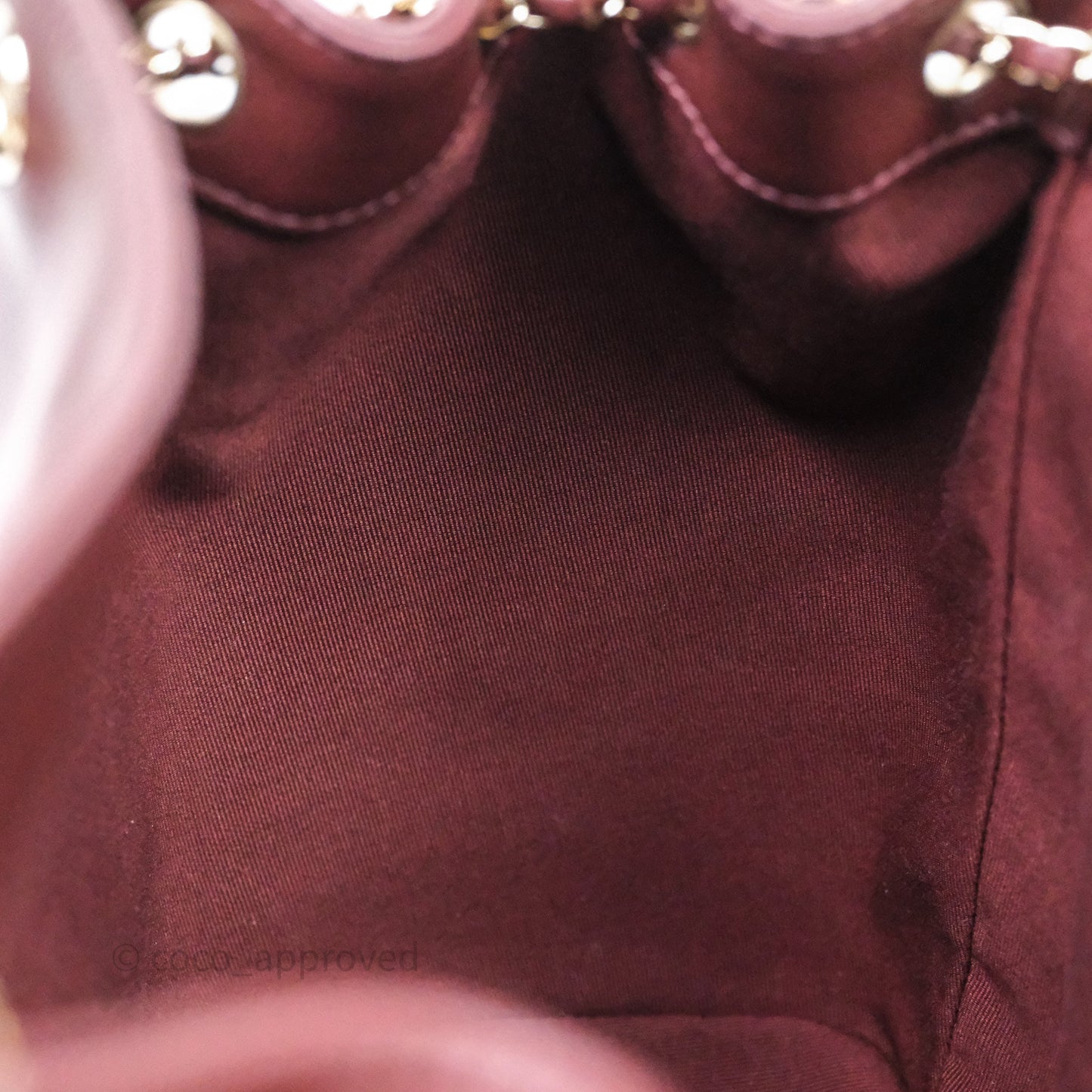 Chanel Quilted Large Duma Drawstring Backpack Bordeaux Calfskin Light Gold Hardware