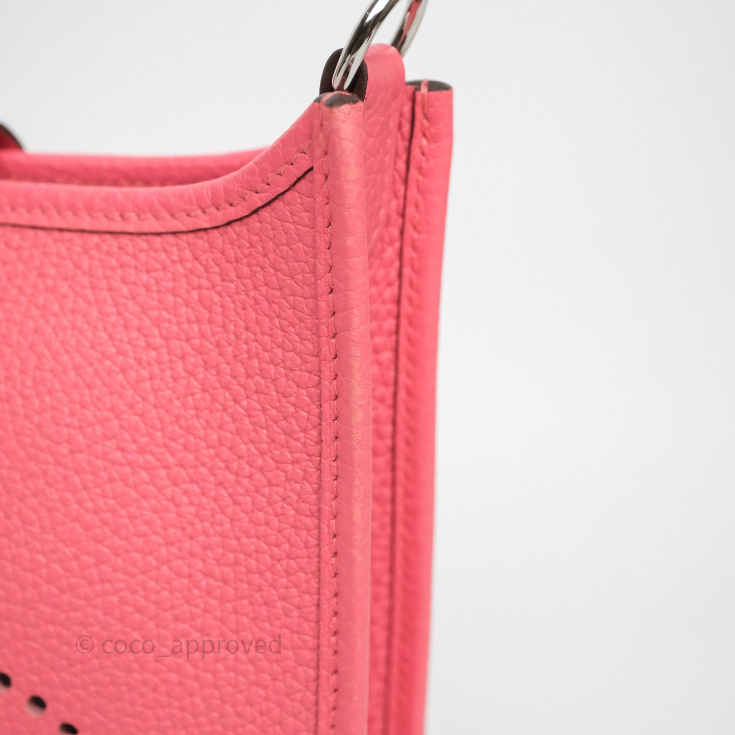Hermès Mini Evelyne 16 Rose Azalée 8W Clemence Palladium Hardware