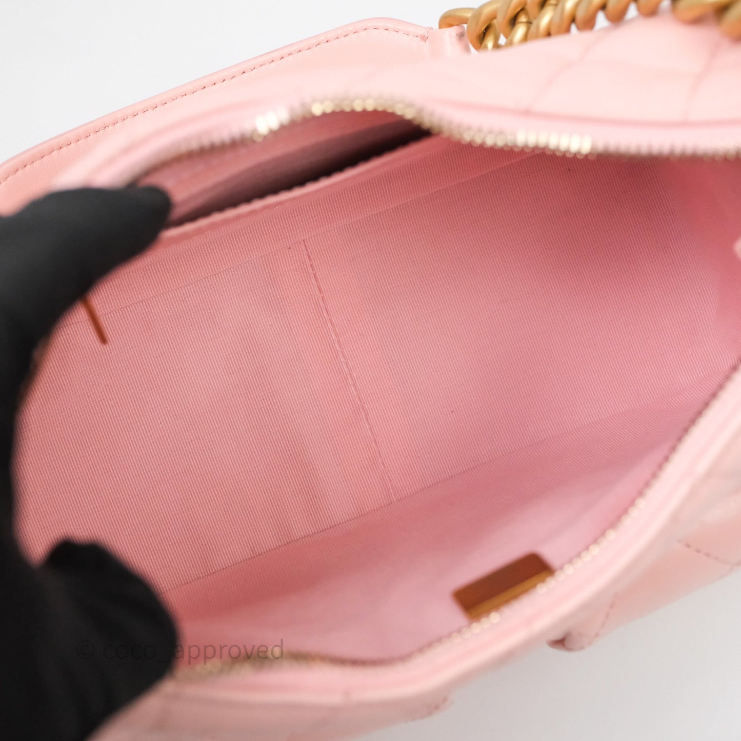 Chanel Small Quilted Trendy Double Pocket Hobo Pink Lambskin Aged Gold Hardware