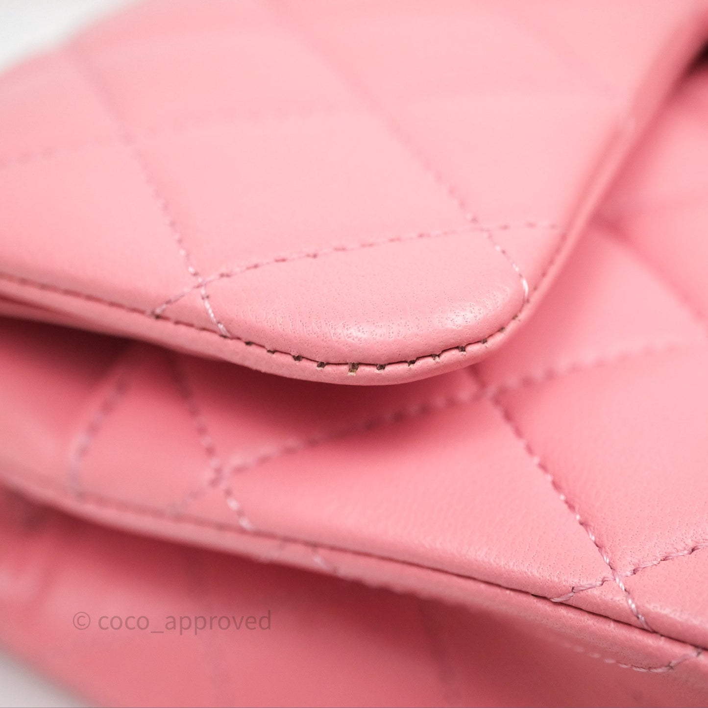 Chanel Small Classic Quilted Flap Pink Lambskin Aged Gold Hardware