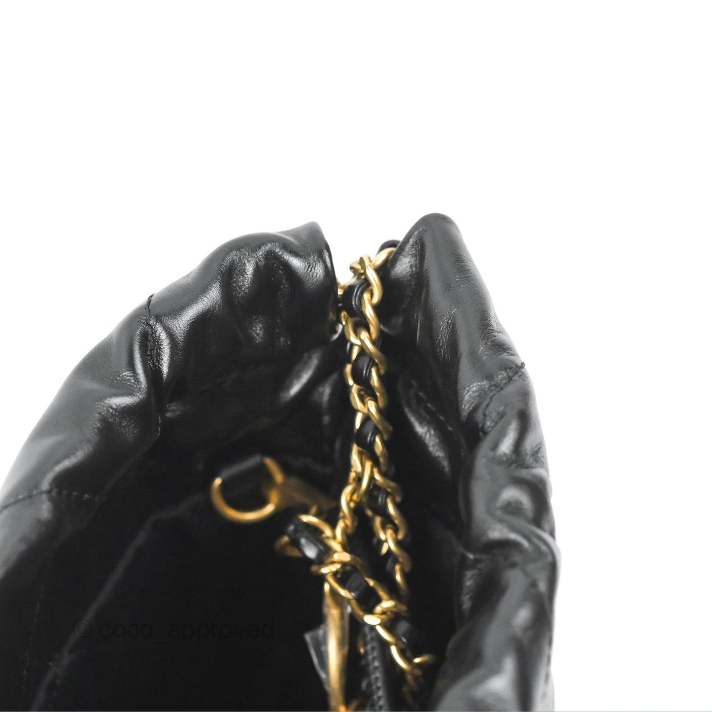 Chanel 22 Mini Bag Black Crumpled Calfskin