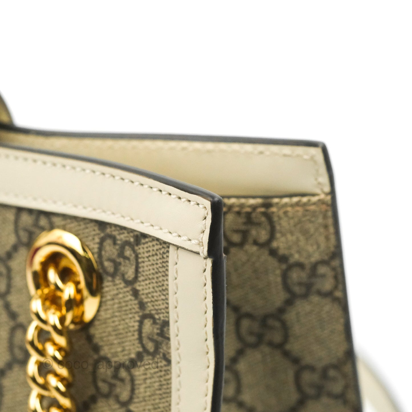 Gucci Small Padlock Shoulder Bag GG Supreme Canvas White