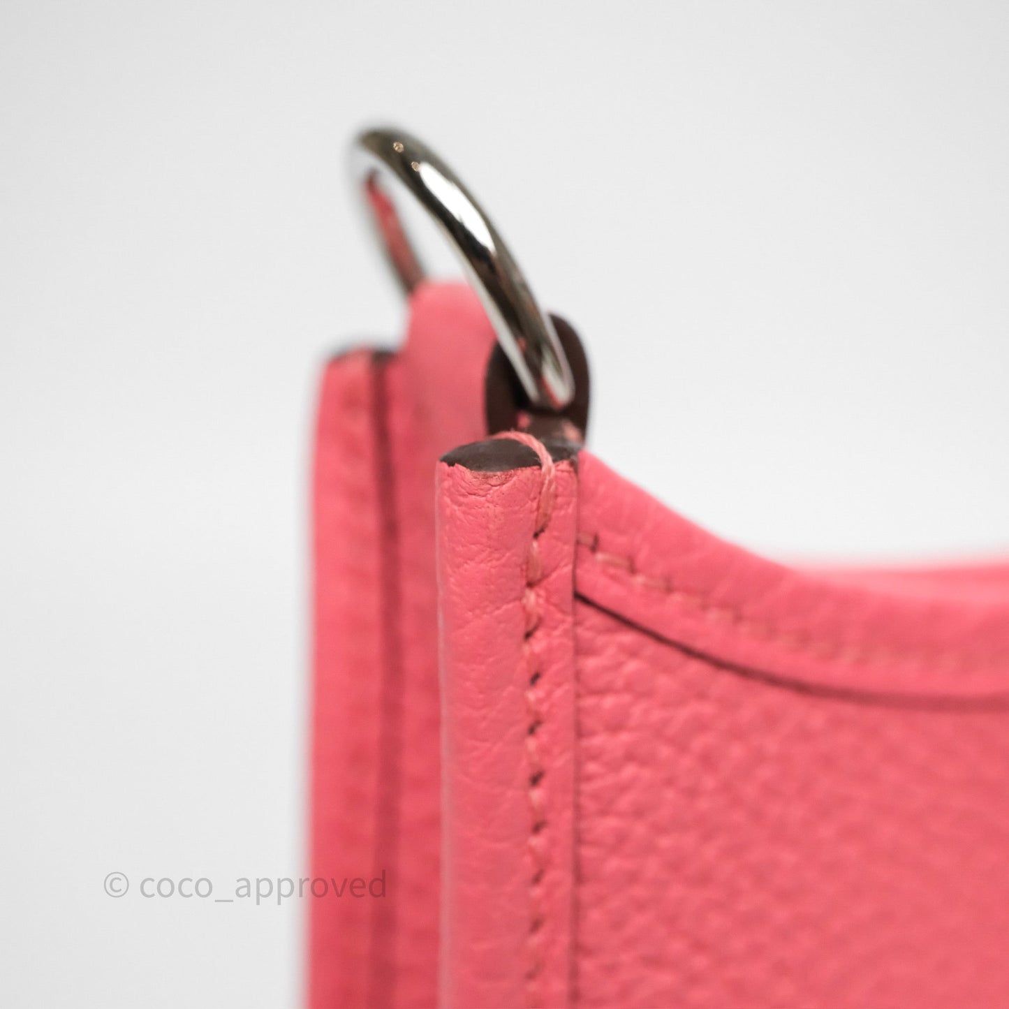 Hermès Mini Evelyne 16 Rose Azalée 8W Clemence Palladium Hardware
