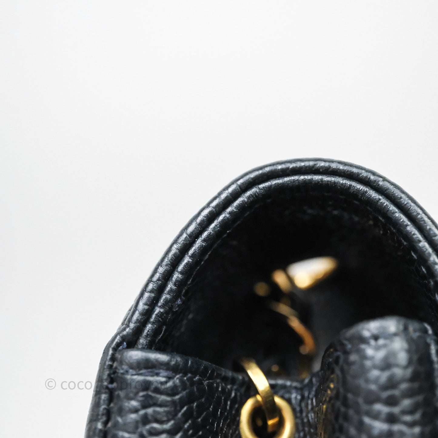 Chanel Vintage Medium Classic Diana Flap Bag Black Caviar 24K Gold Hardware