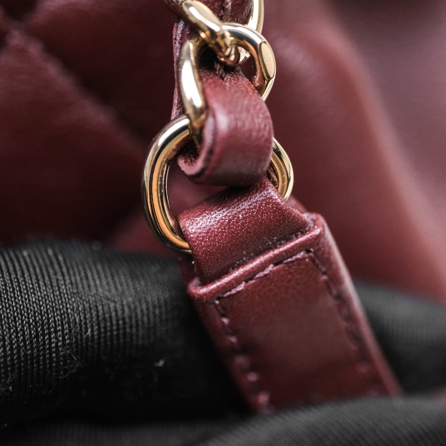 Chanel Quilted Large Duma Drawstring Backpack Bordeaux Calfskin Light Gold Hardware