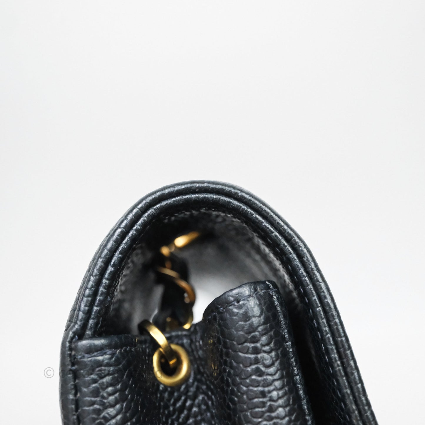 Chanel Vintage Medium Classic Diana Flap Bag Black Caviar 24K Gold Hardware