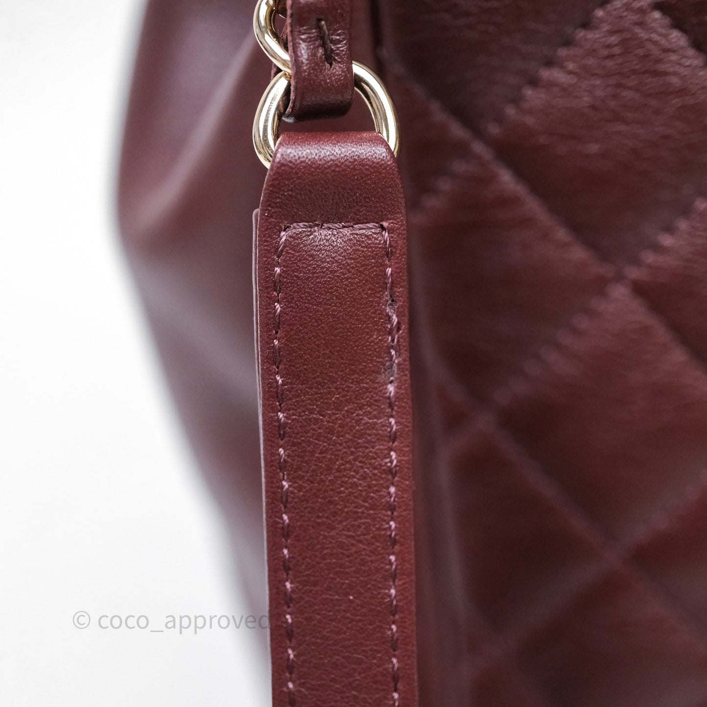 Chanel Quilted Large Duma Drawstring Backpack Bordeaux Calfskin Light Gold Hardware