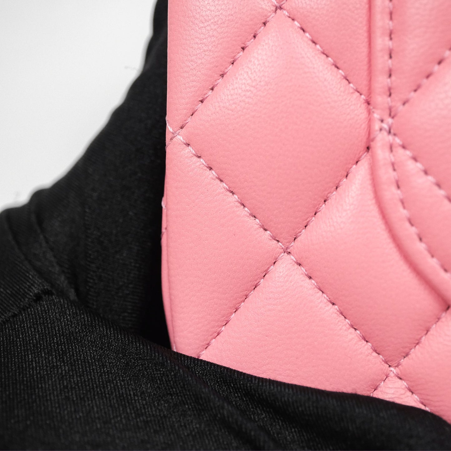 Chanel Small Classic Quilted Flap Pink Lambskin Aged Gold Hardware