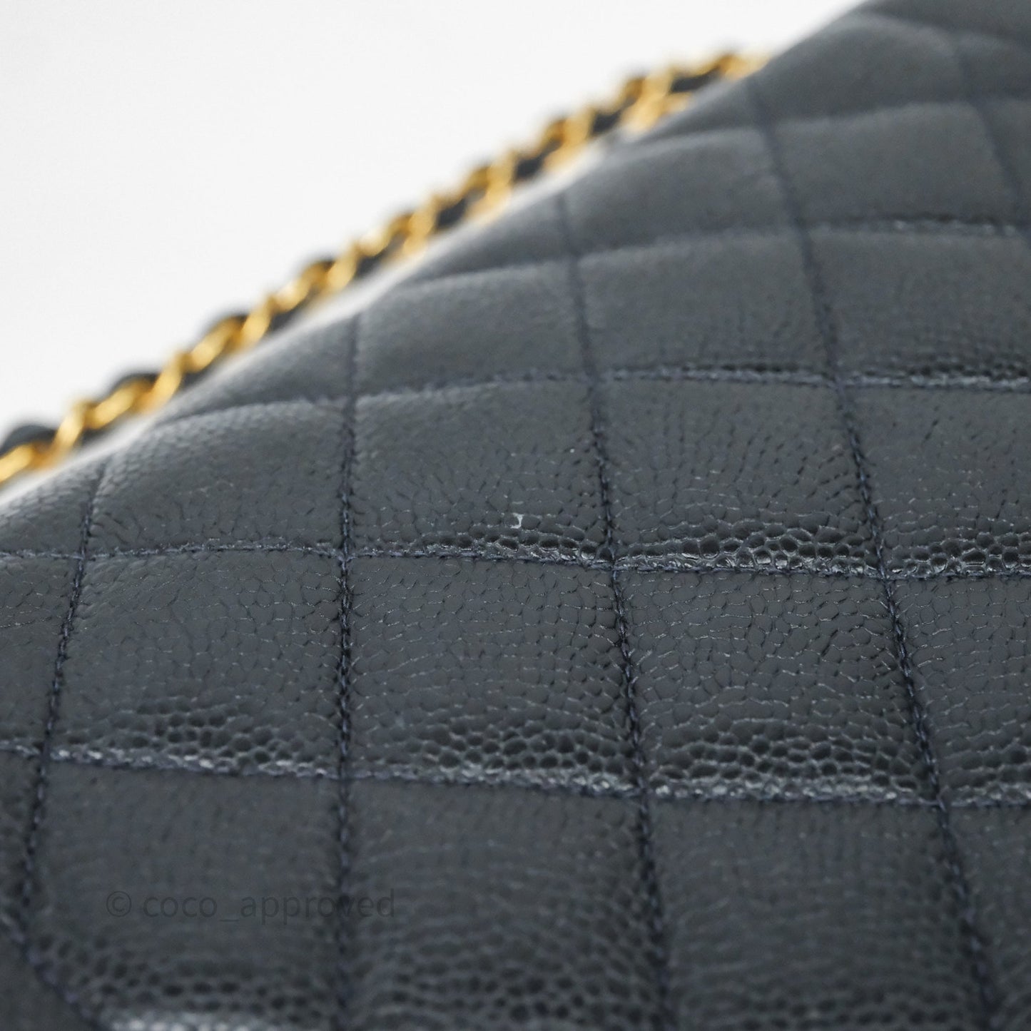 Chanel Vintage Medium Classic Diana Flap Bag Black Caviar 24K Gold Hardware