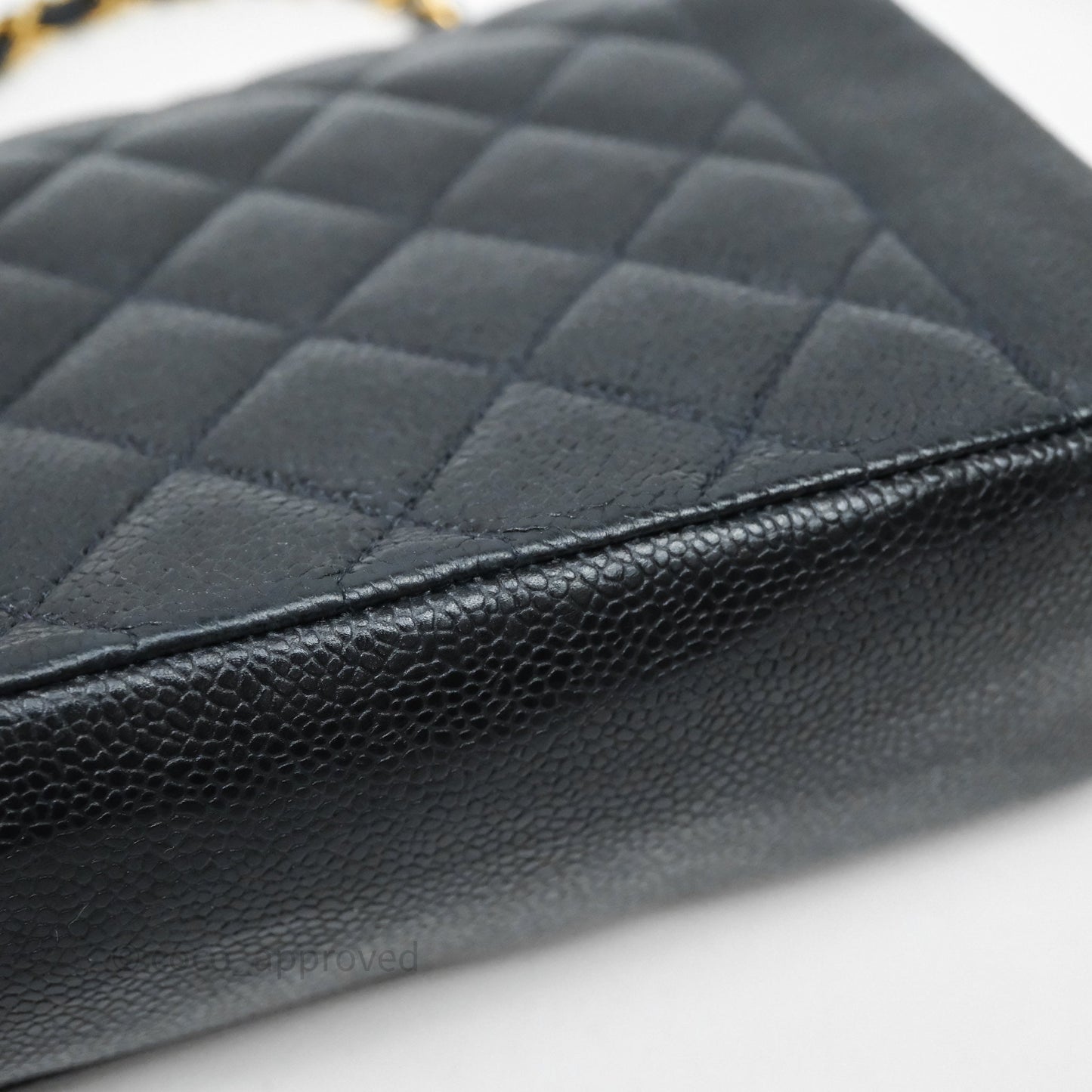 Chanel Vintage Medium Classic Diana Flap Bag Black Caviar 24K Gold Hardware