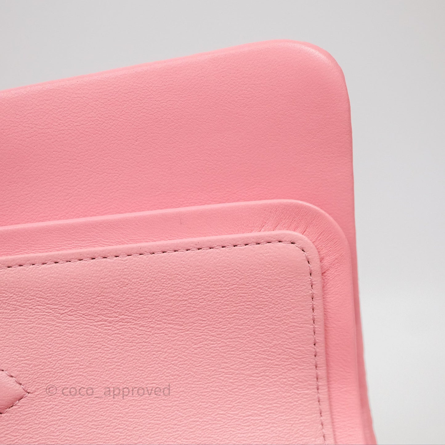 Chanel Small Classic Quilted Flap Pink Lambskin Aged Gold Hardware