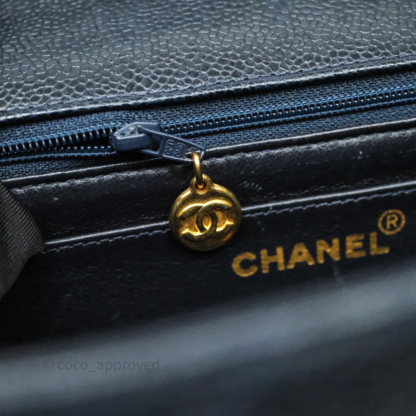 Chanel Vintage Medium Classic Diana Flap Bag Black Caviar 24K Gold Hardware
