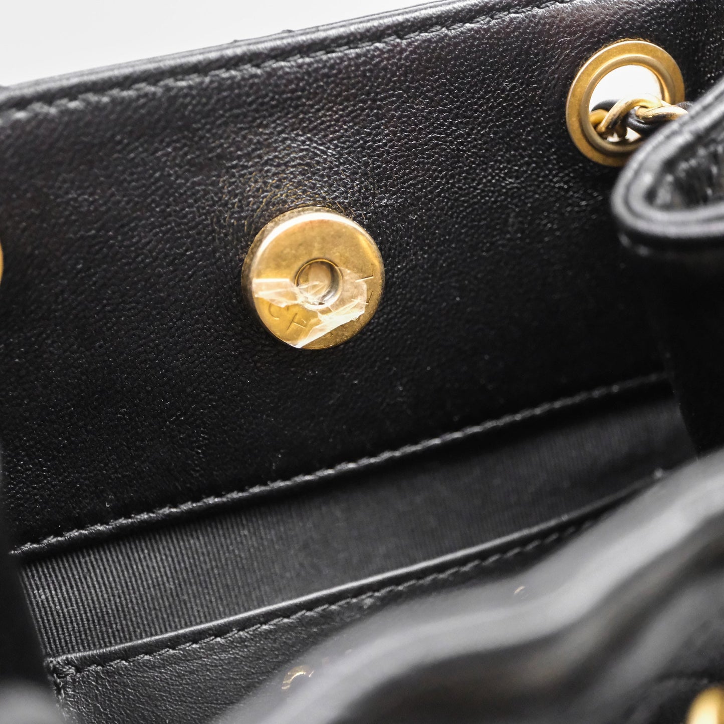 Chanel Double Pocket Black Lambskin Gold Hardware 25C