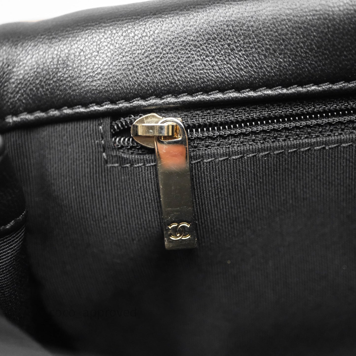 Chanel Small Entwined Chain Flap Black Lambskin Gold Hardware