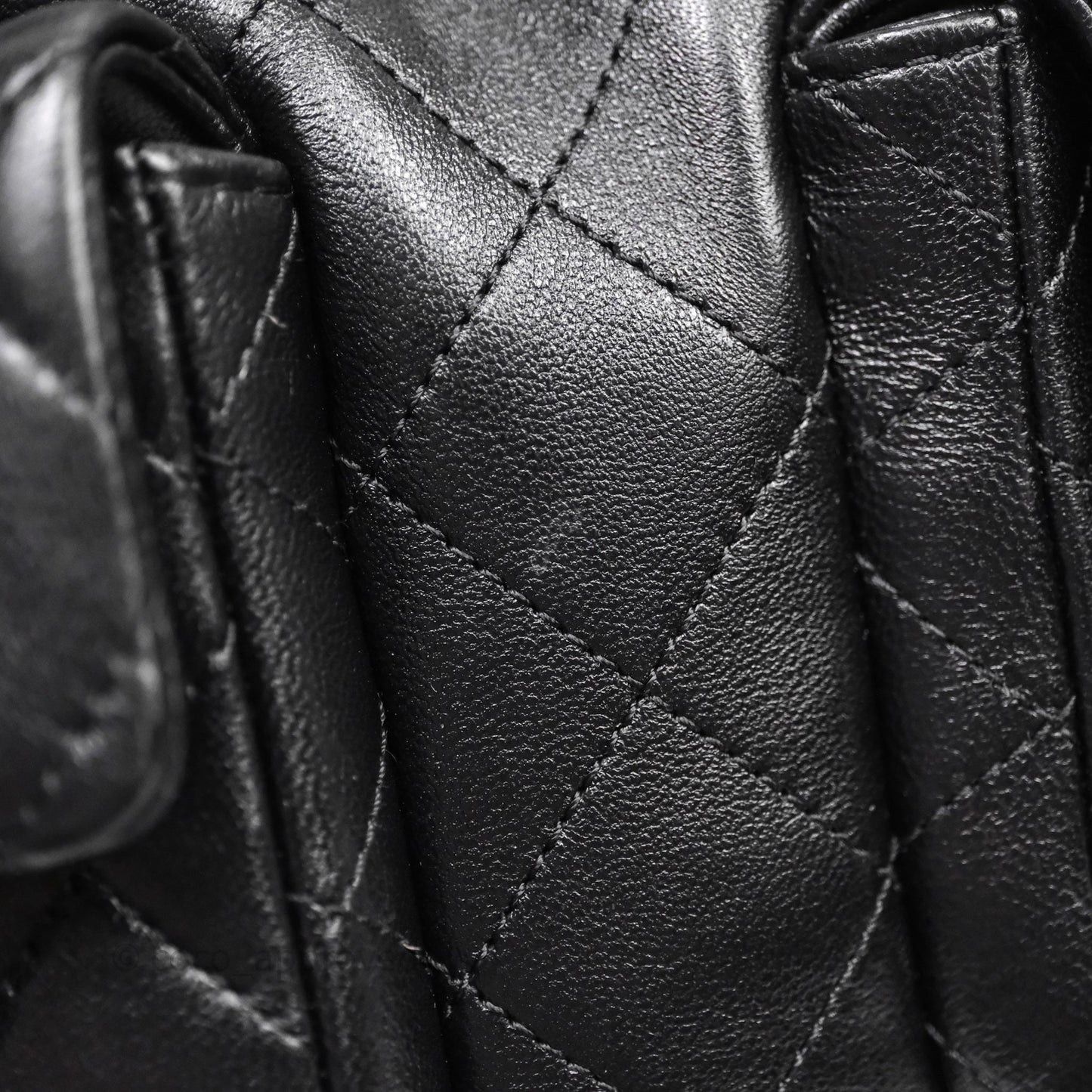 Chanel Double Pocket Black Lambskin Gold Hardware 25C