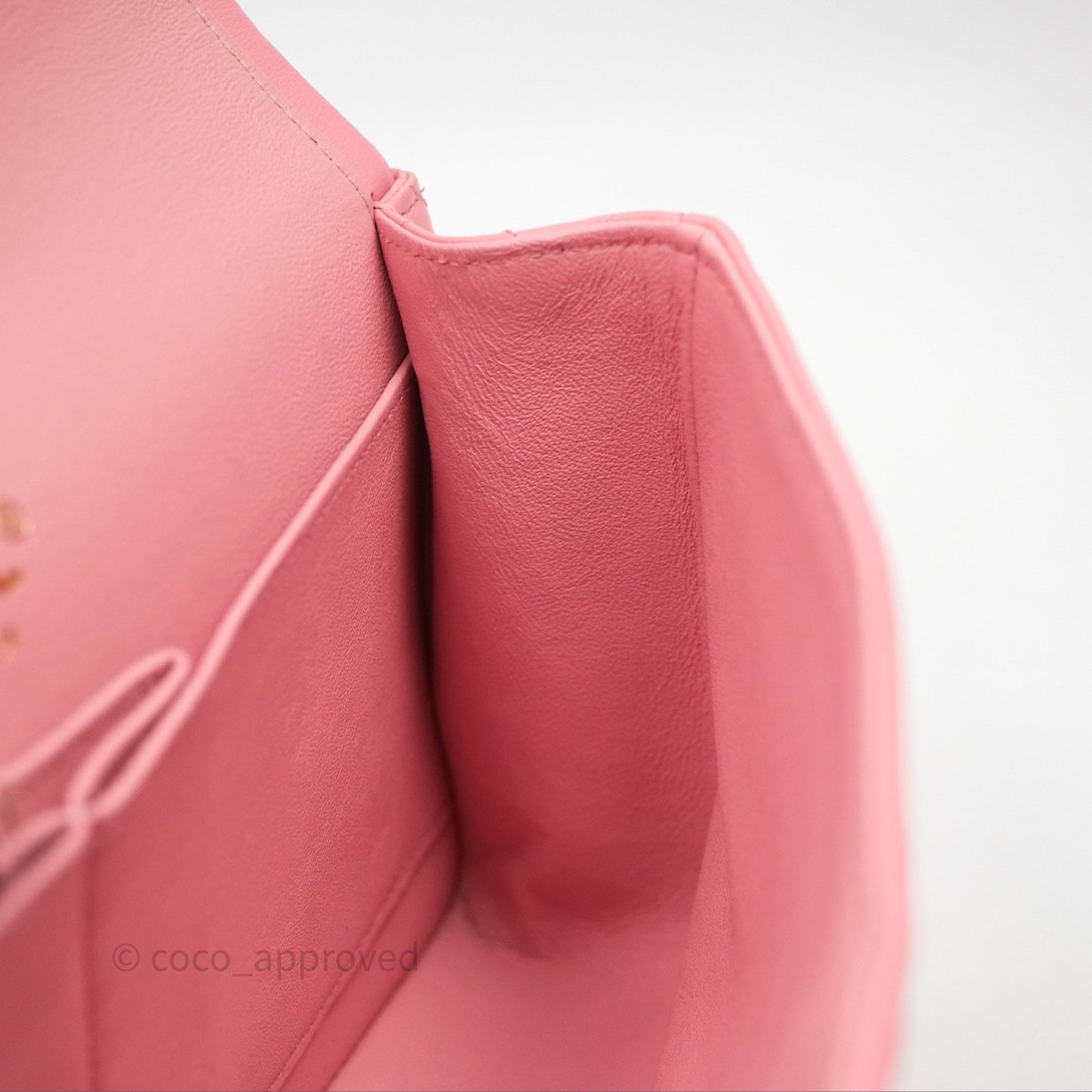 Chanel Small Classic Quilted Flap Pink Lambskin Aged Gold Hardware