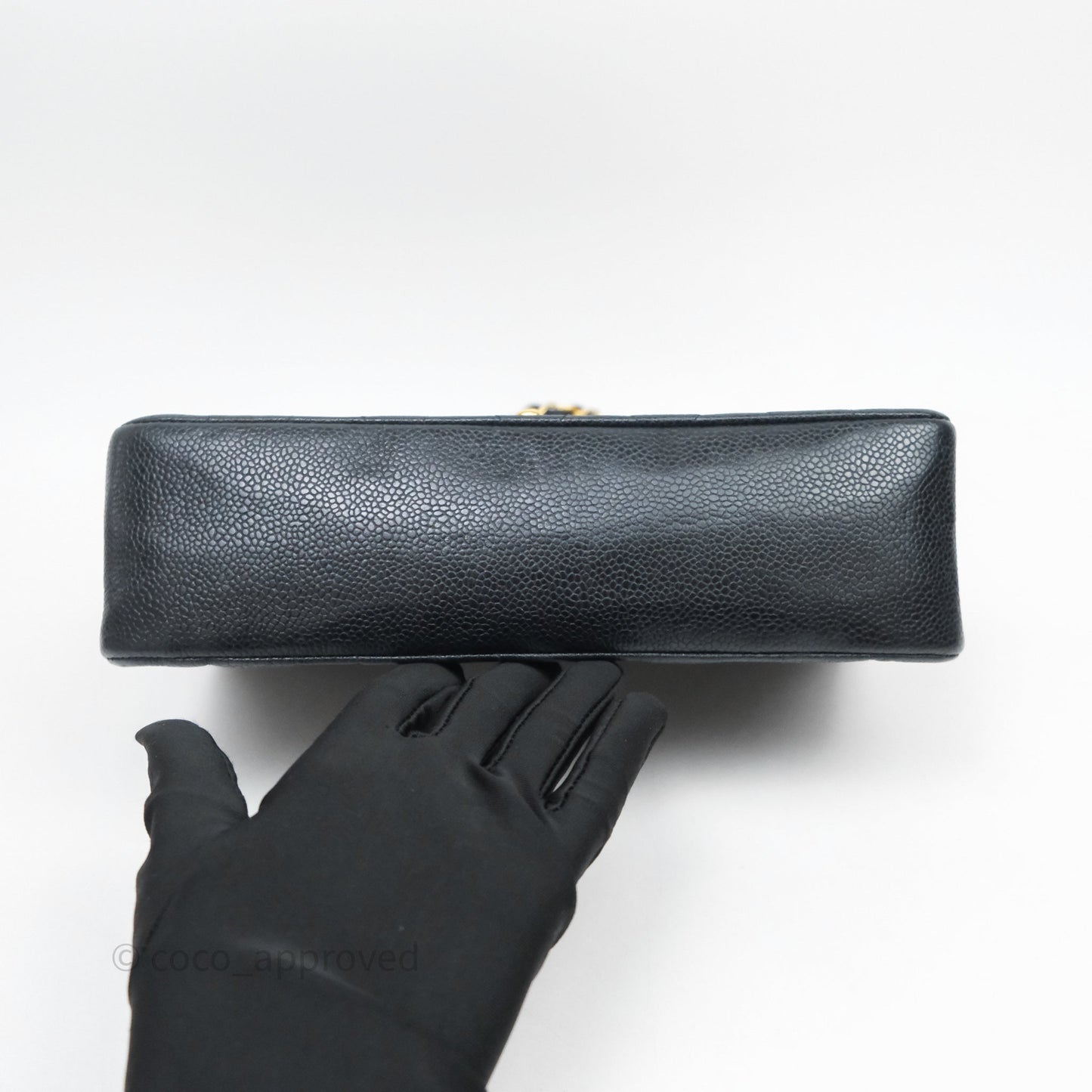 Chanel Vintage Medium Classic Diana Flap Bag Black Caviar 24K Gold Hardware