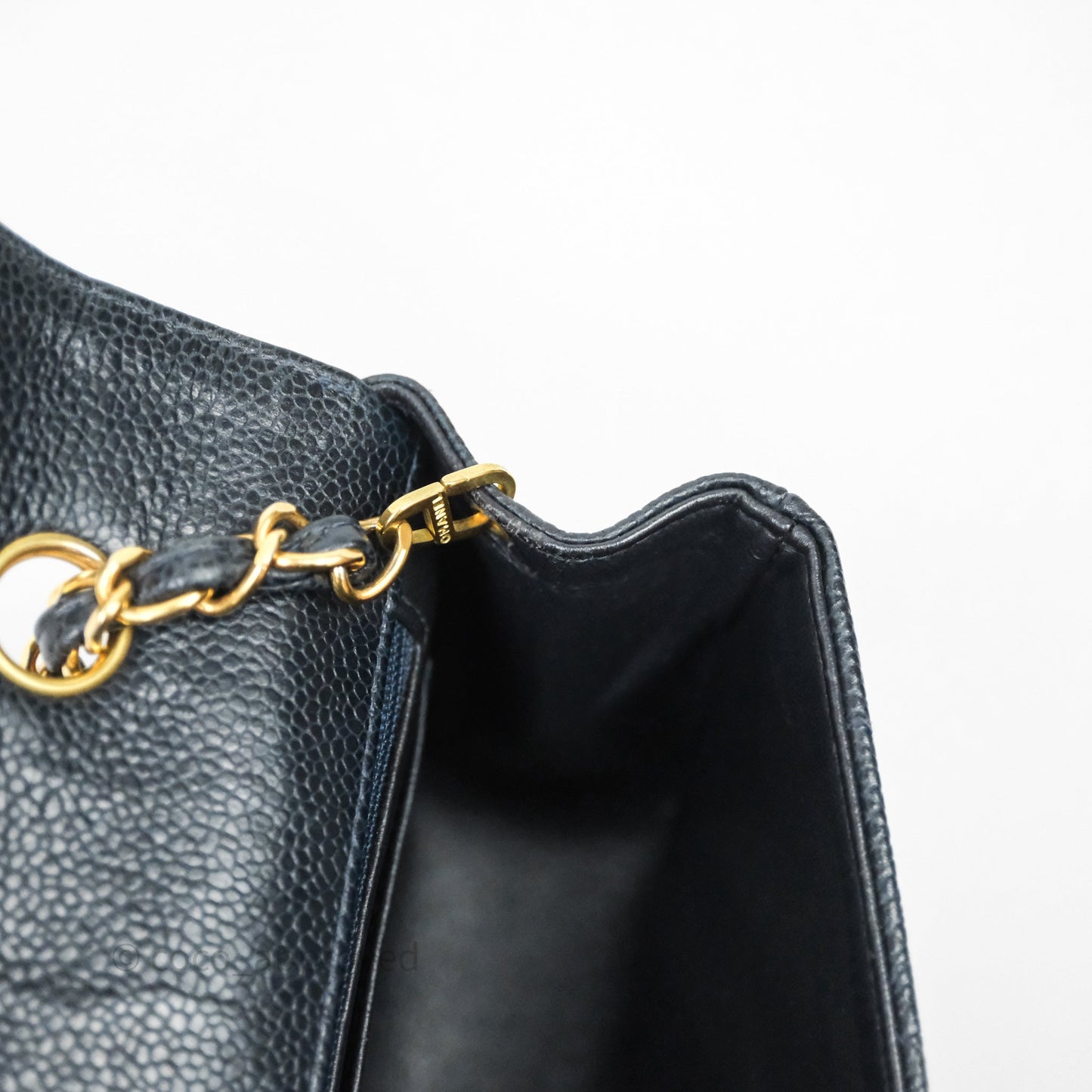 Chanel Vintage Medium Classic Diana Flap Bag Black Caviar 24K Gold Hardware