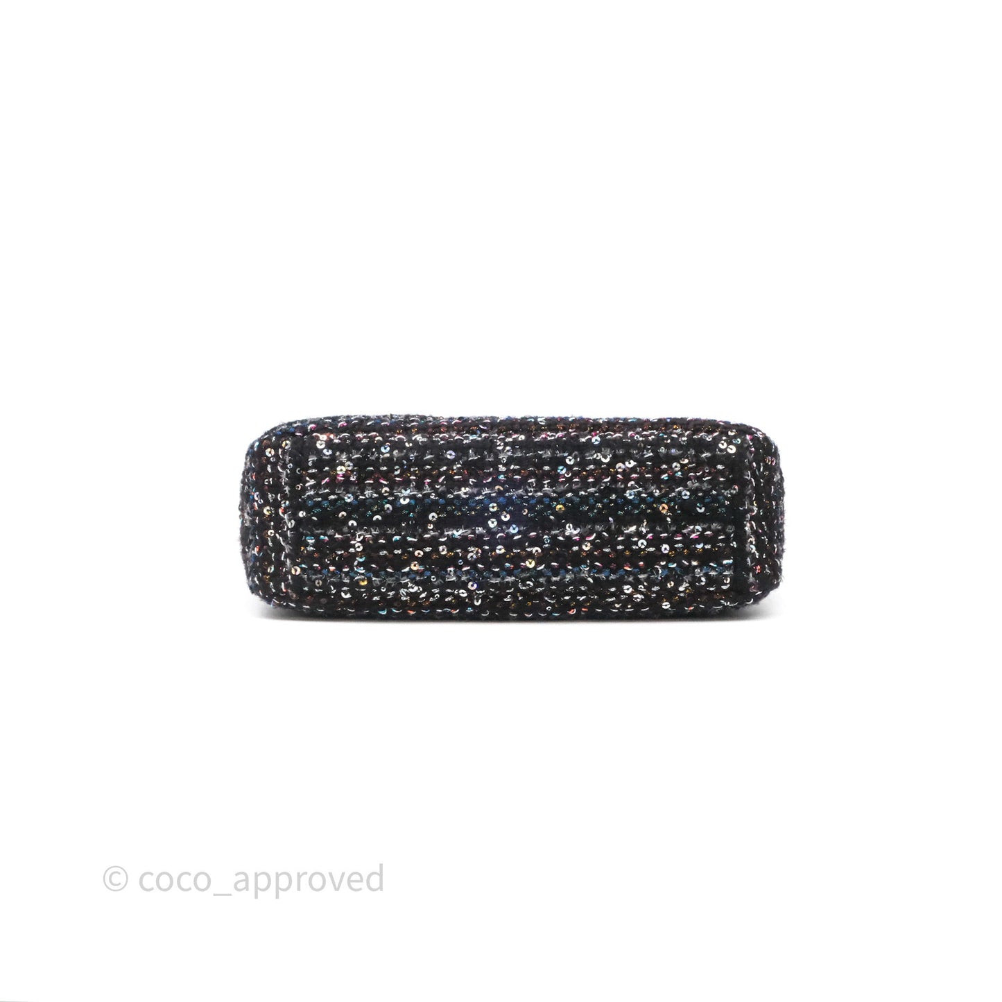 Chanel 19 Small Tweed Sequin Quilted Flap Black Multicolor Mixed Hardware