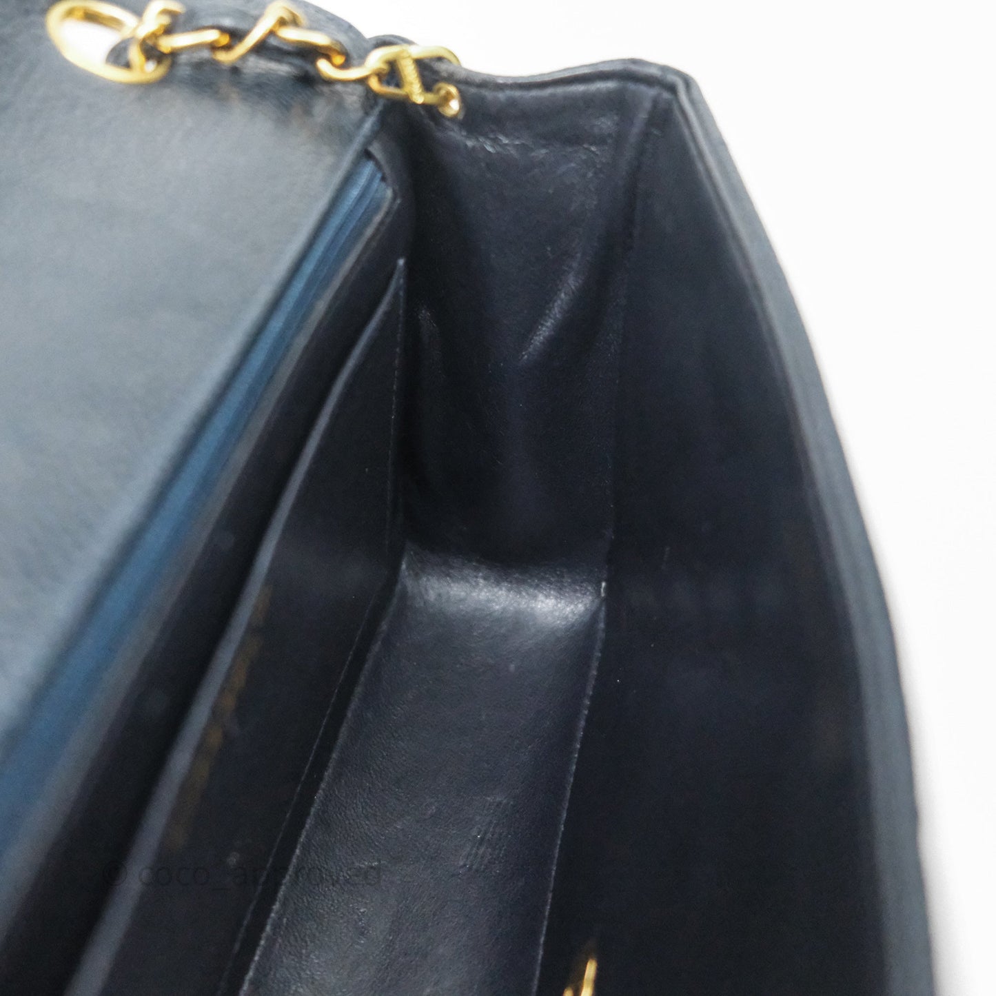 Chanel Vintage Medium Classic Diana Flap Bag Black Caviar 24K Gold Hardware